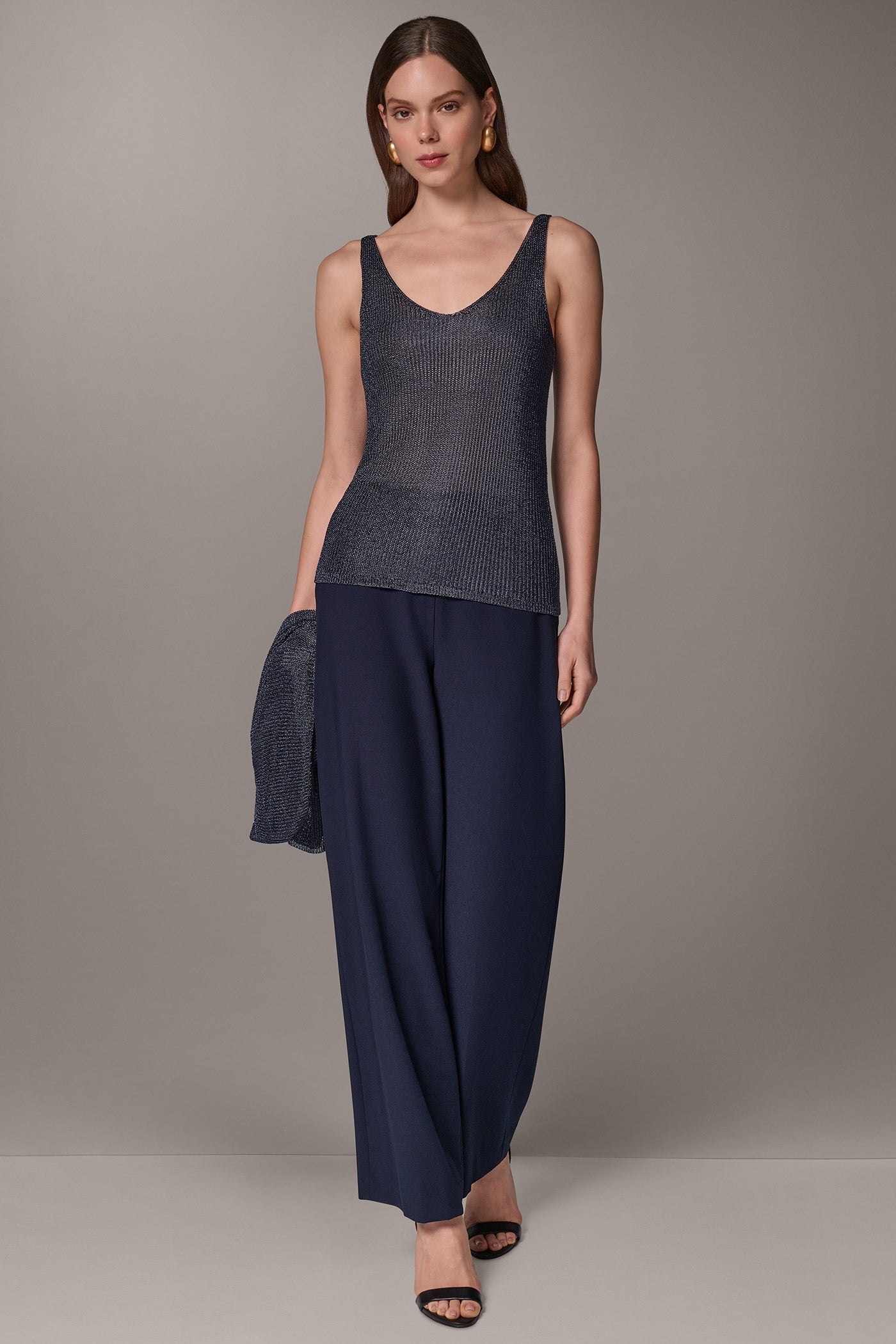 METALLIC RIB-KNIT TANK VIEW 6