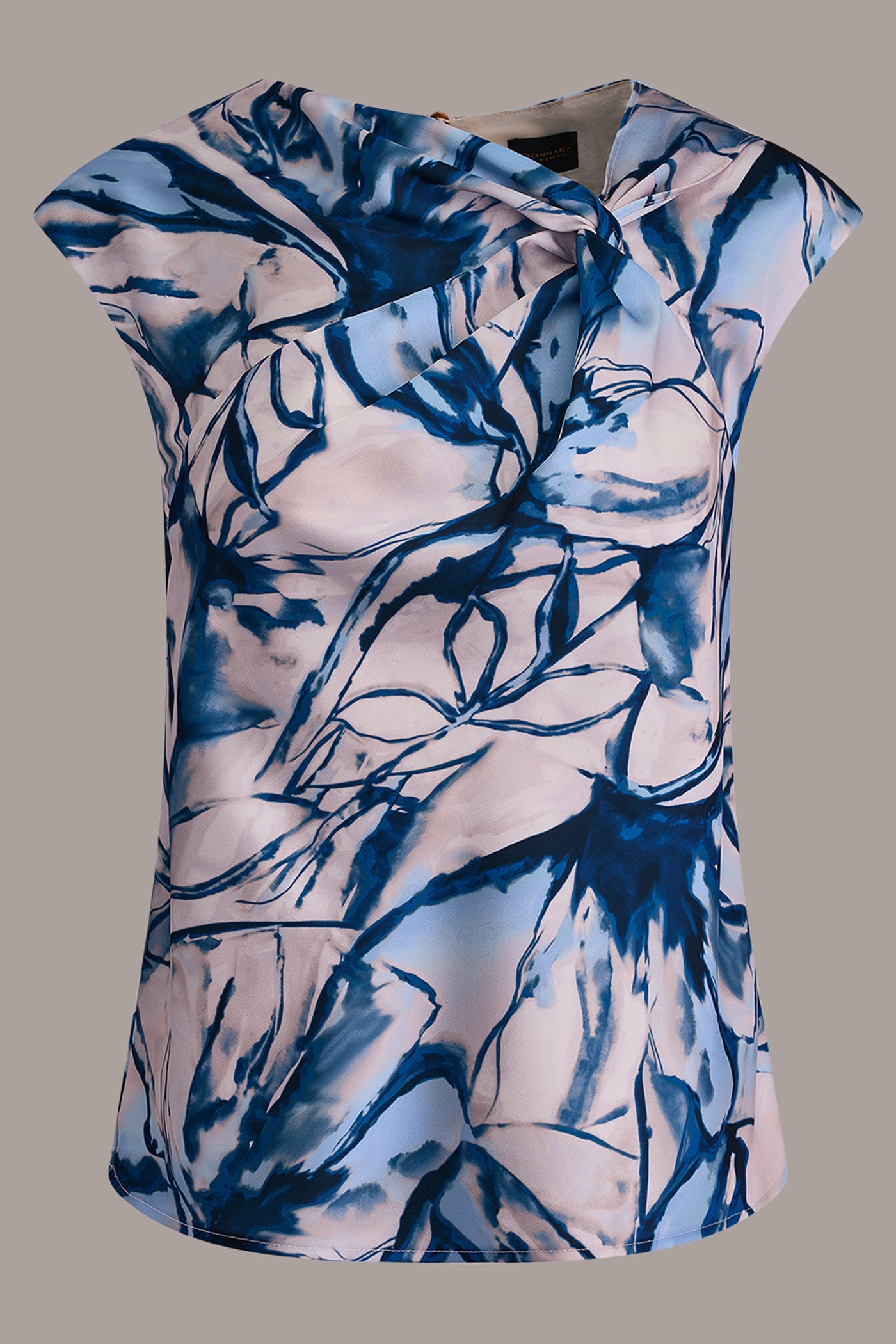 PRINTED TWIST-NECK TOP VIEW 8 | New clothing