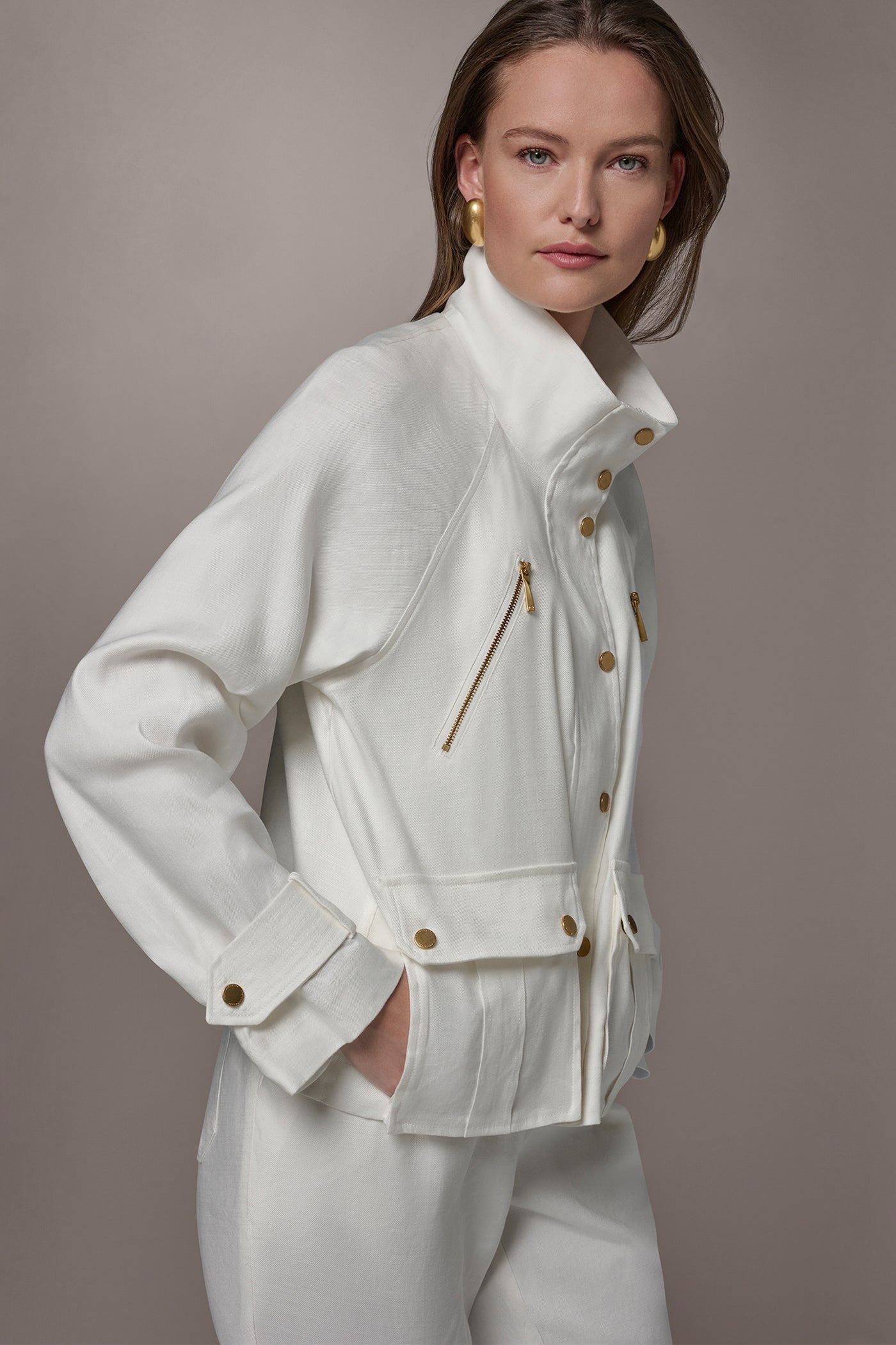 LINEN-BLEND UTILITY JACKET VIEW 3 | New clothing