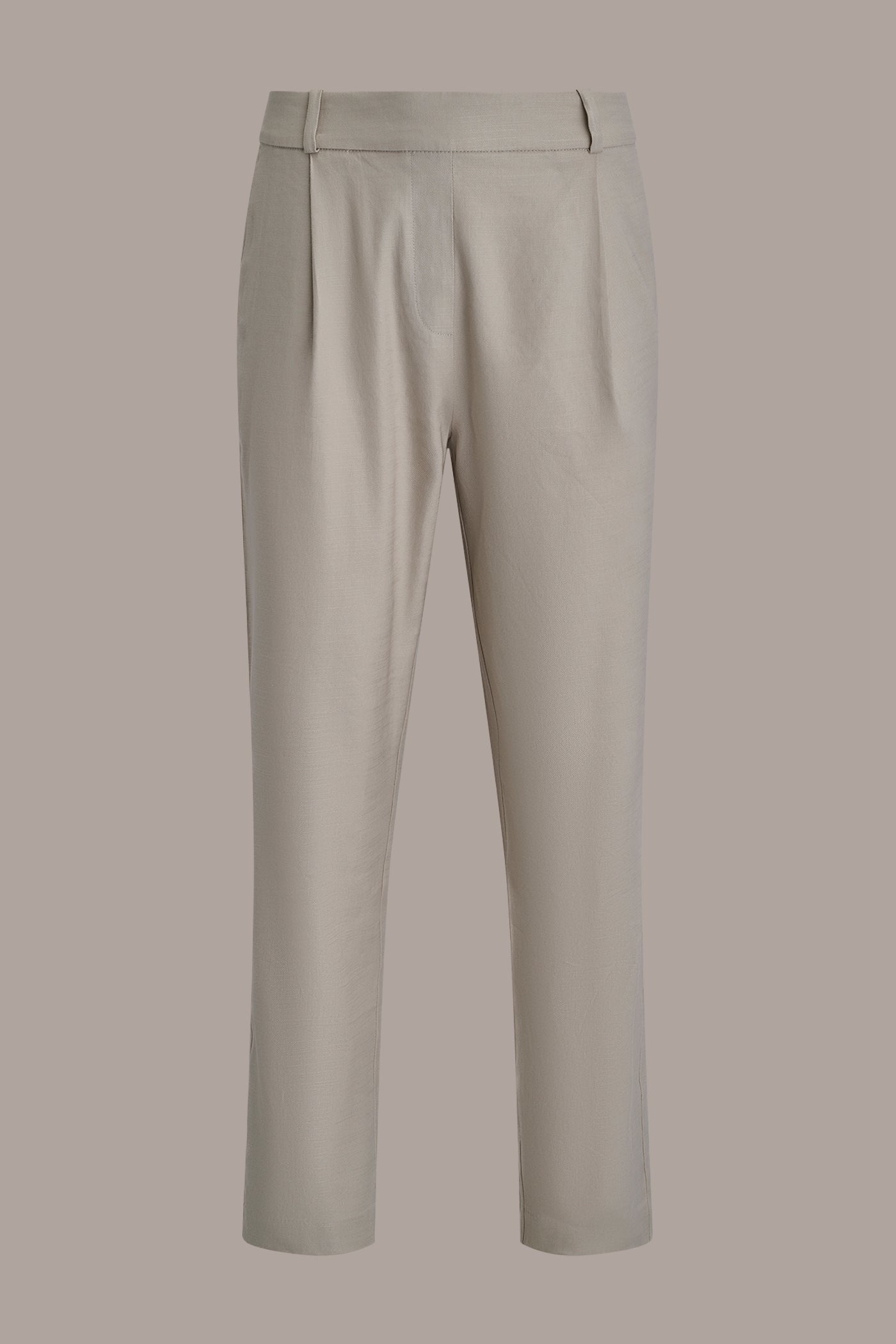 LINEN-BLEND PLEATED STRAIGHT ANKLE PANT VIEW 6 | Pants