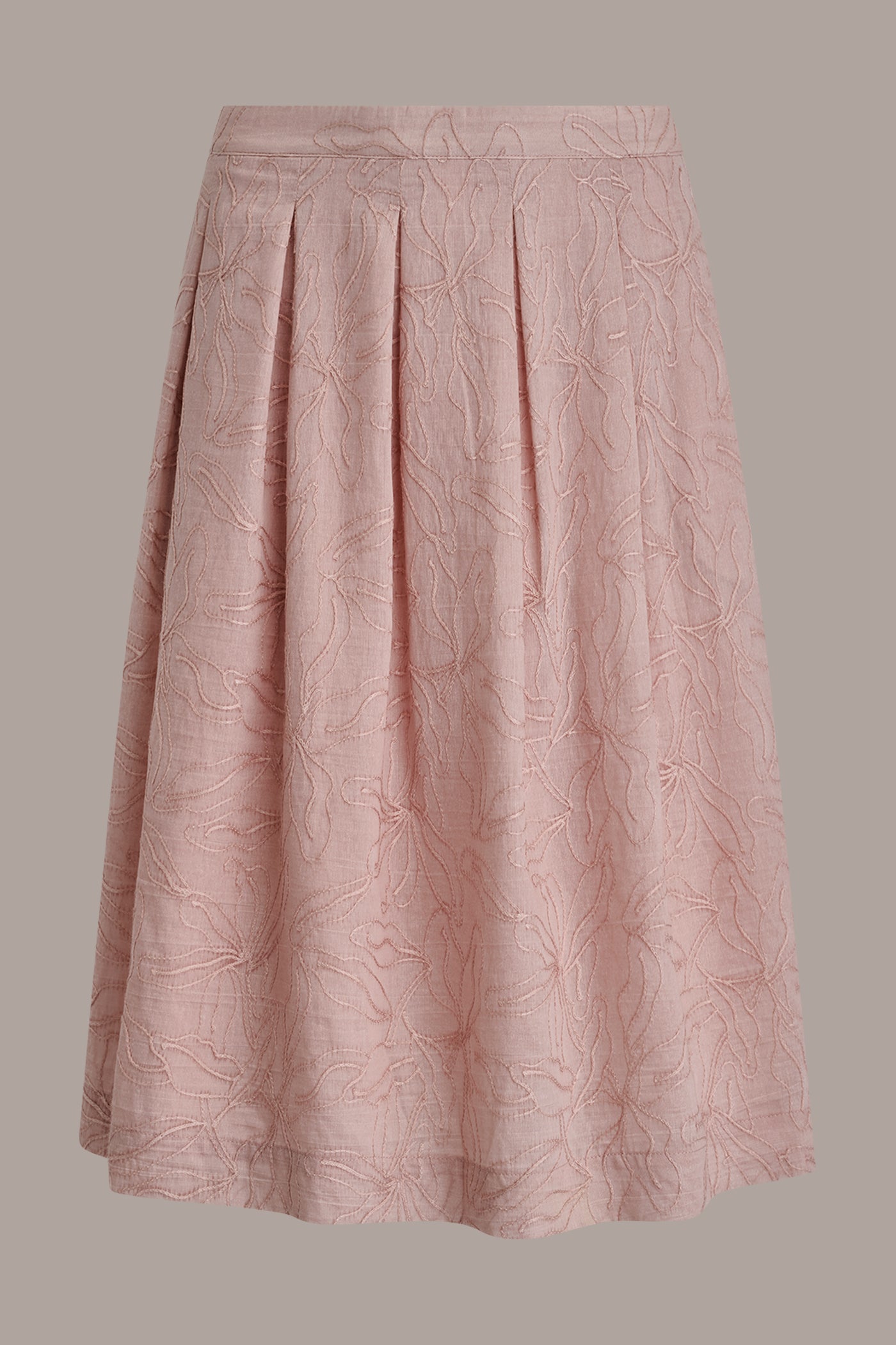 FLORAL EMBROIDERED PLEATED A-LINE SKIRT VIEW 8 | New clothing