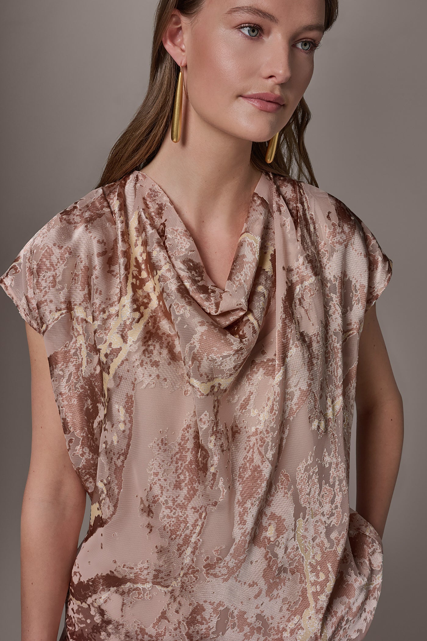 METALLIC BURNOUT BLOUSE VIEW 4