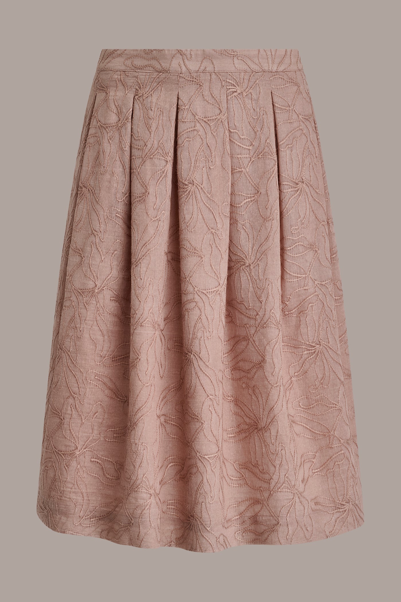 FLORAL EMBROIDERED PLEATED A-LINE SKIRT VIEW 8 | New clothing