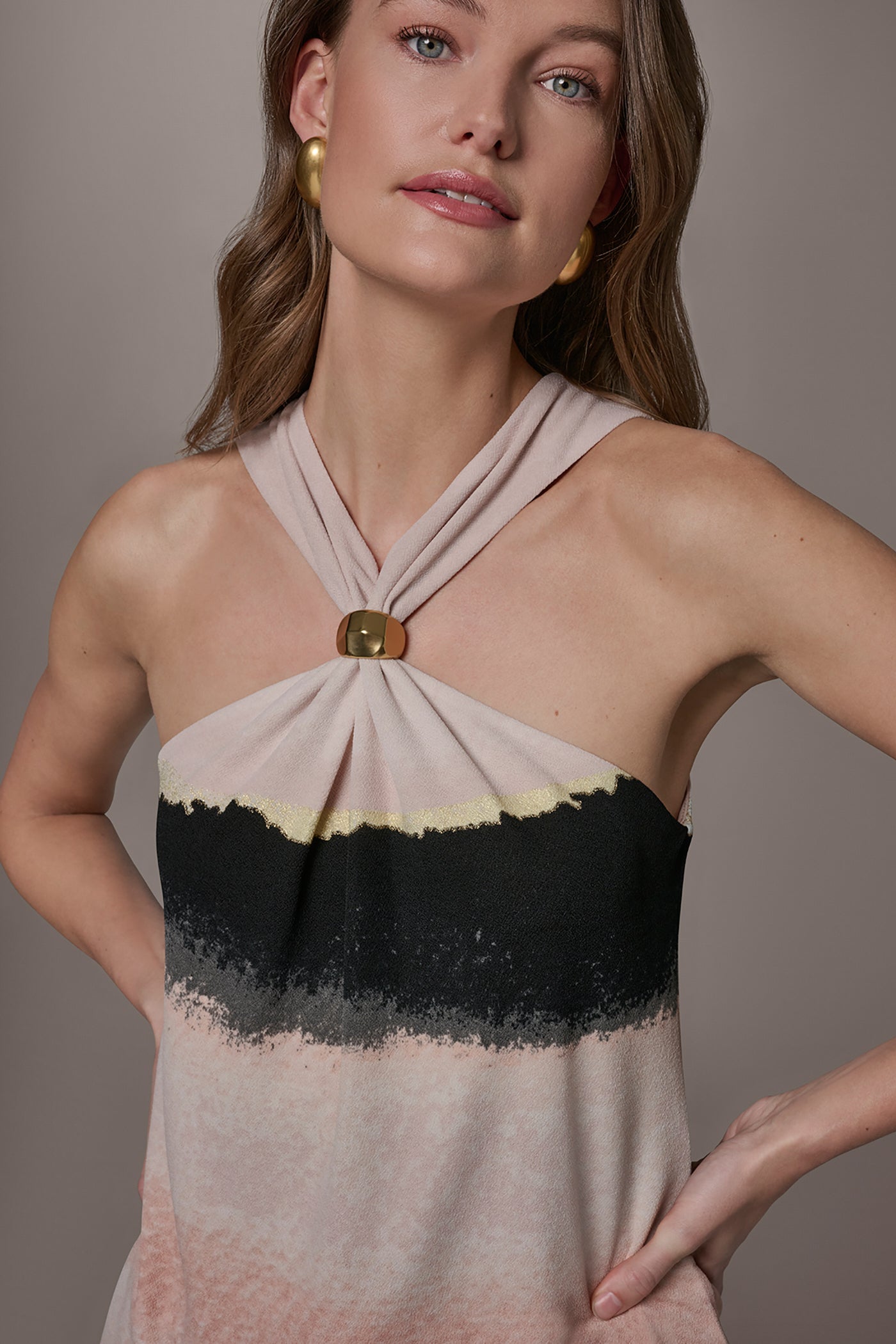 PRINTED HALTER TOP VIEW 4 | New clothing