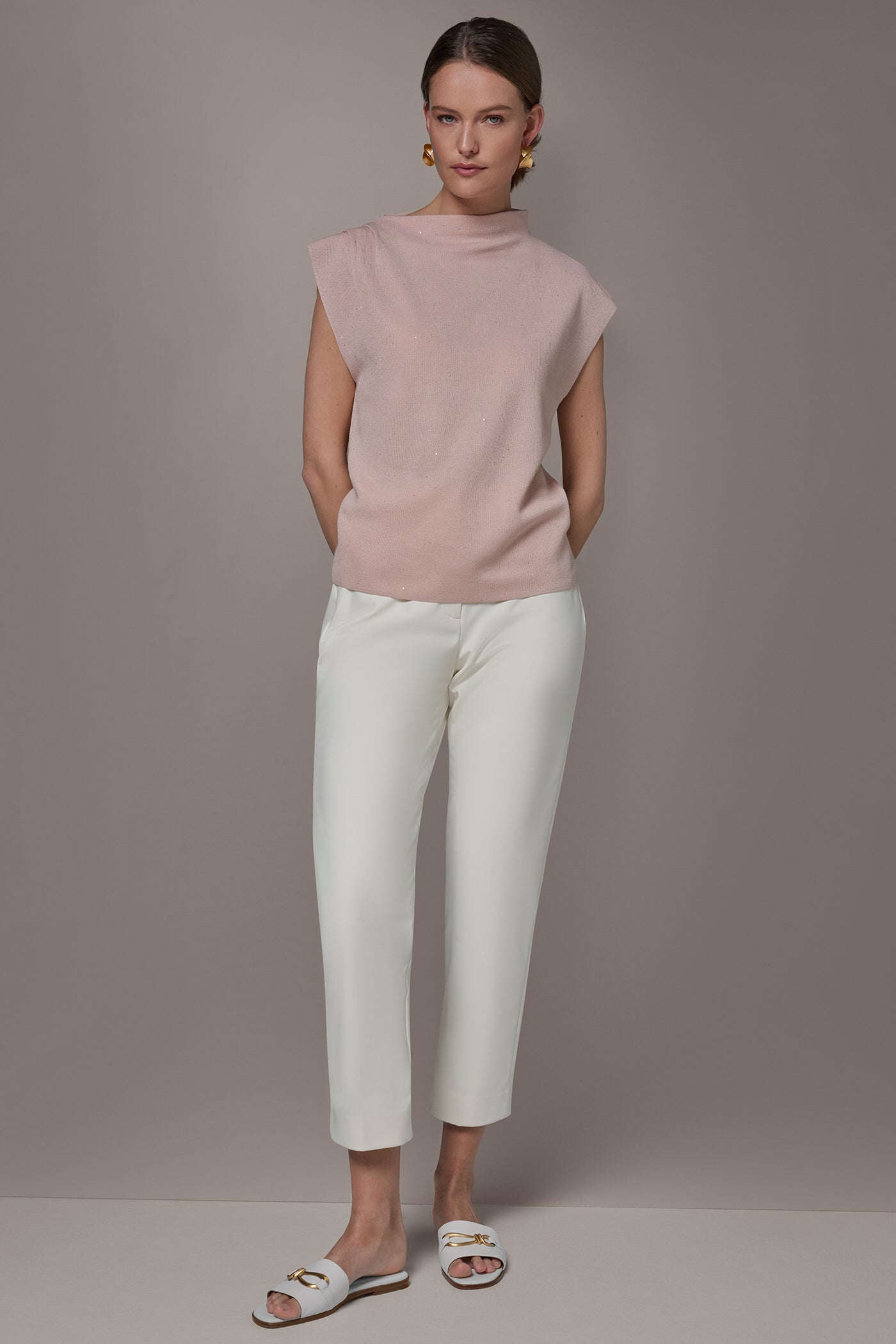 SEQUIN ASYMMETRIC FUNNEL NECK SWEATER VIEW 6 | New clothing