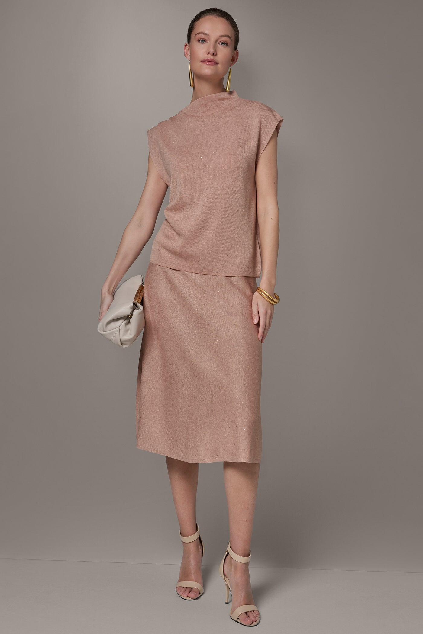 SEQUIN ASYMMETRIC FUNNEL NECK SWEATER VIEW 6 | New clothing