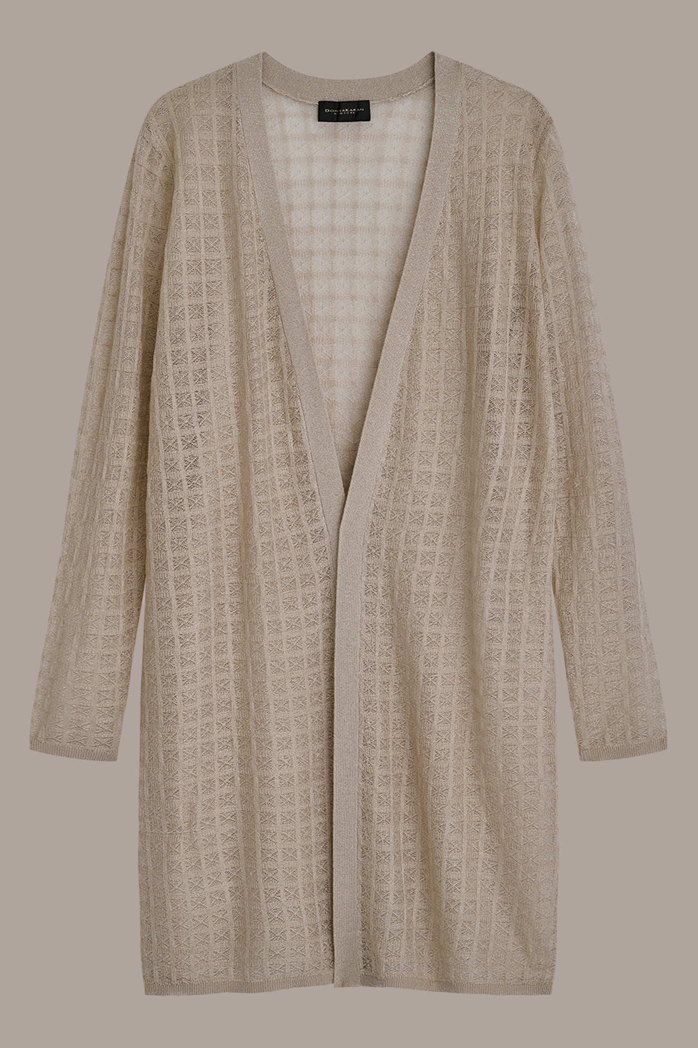LONG GRID STITCH CARDIGAN VIEW 7 | Clothing