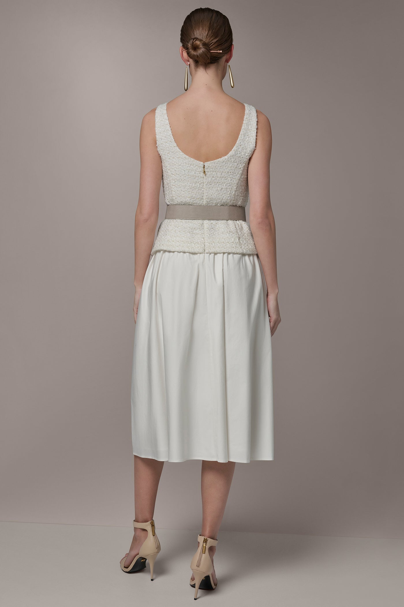 TWEED MIXED MEDIA MIDI TANK DRESS | View 2 | Dresses & Jumpsuits