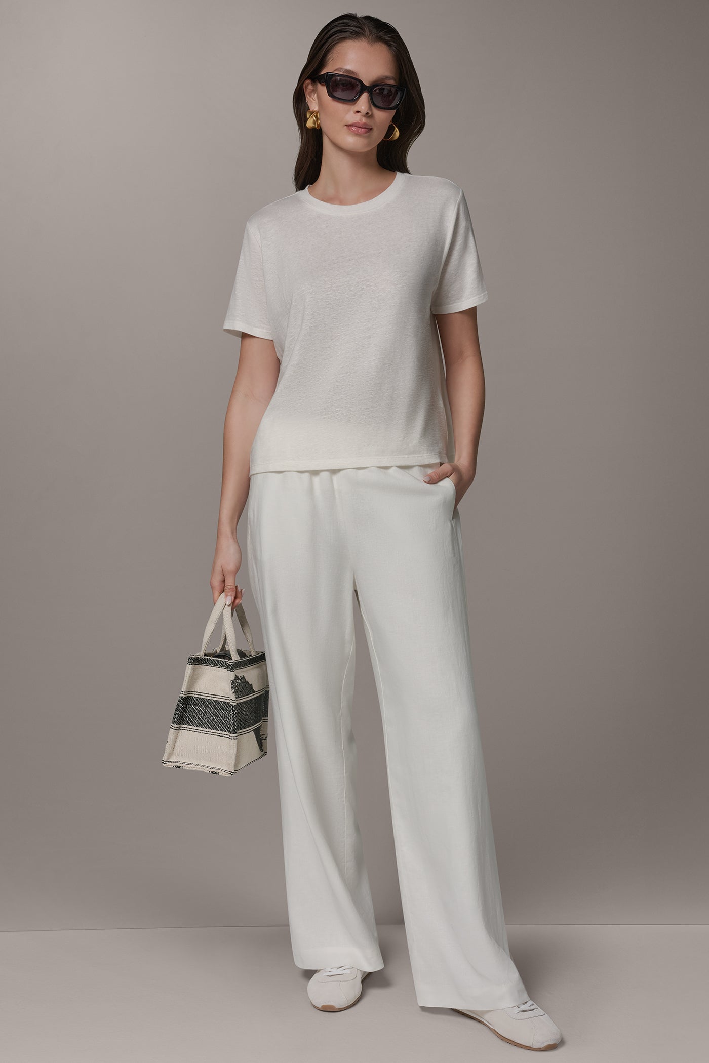 SHORT SLEEVE TEE VIEW 6 | Donna Karan Weekend Tops