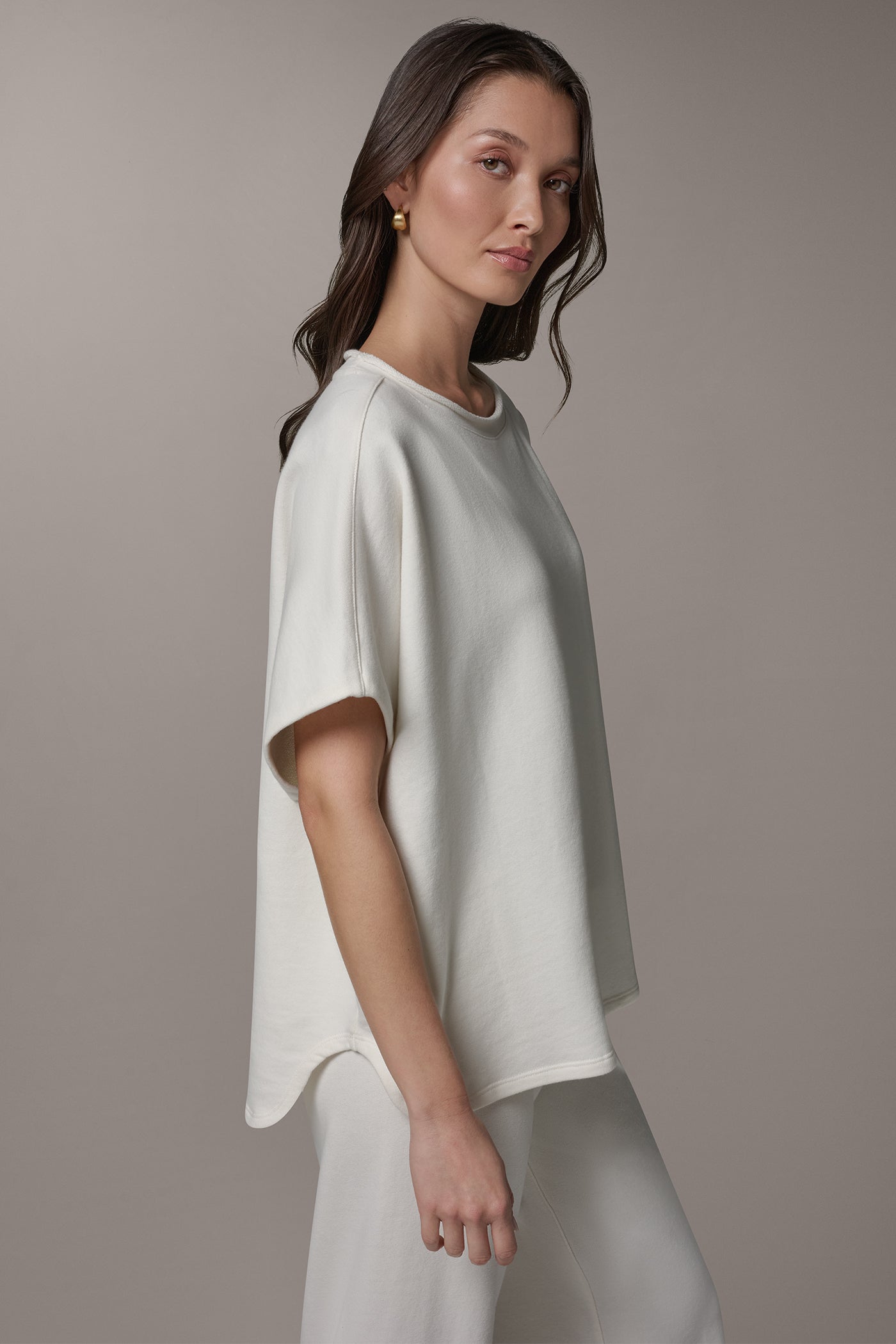 SHORT SLEEVE BOAT NECK PULLOVER VIEW 3 | Donna Karan Weekend