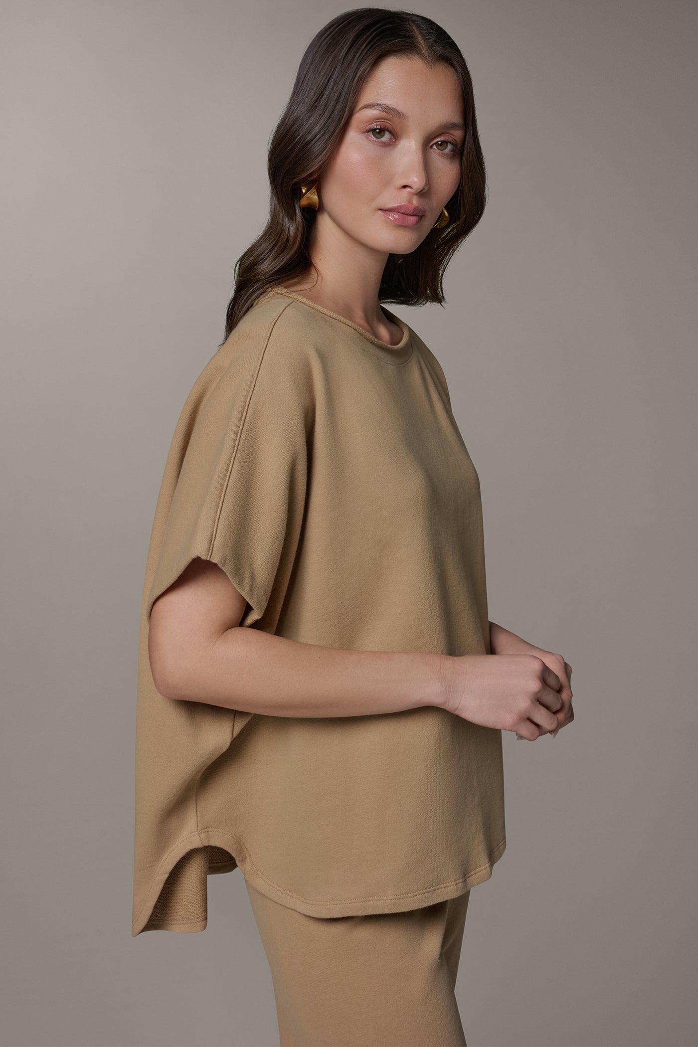 SHORT SLEEVE BOAT NECK PULLOVER VIEW 3 | Donna Karan Weekend
