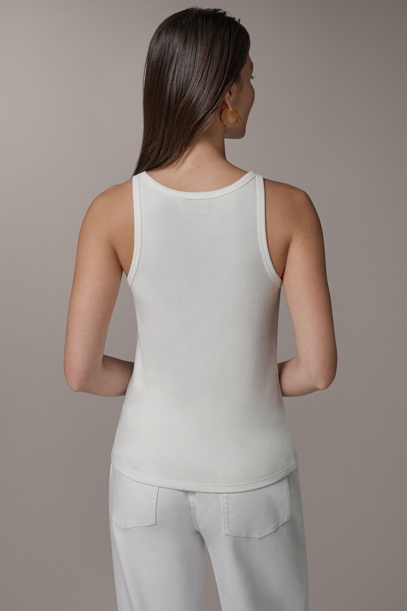 SCOOP NECK HALTER TANK | View 2 | Casual Collection
