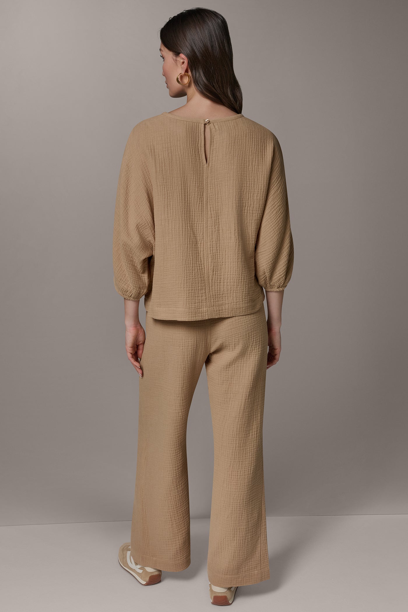 3/4 SLEEVE TWIST CUFF BLOUSE VIEW 9 | Donna Karan Weekend