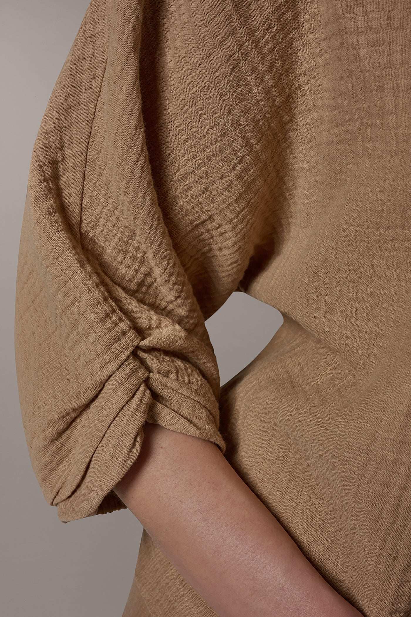 3/4 SLEEVE TWIST CUFF BLOUSE VIEW 6 | Donna Karan Weekend Tops