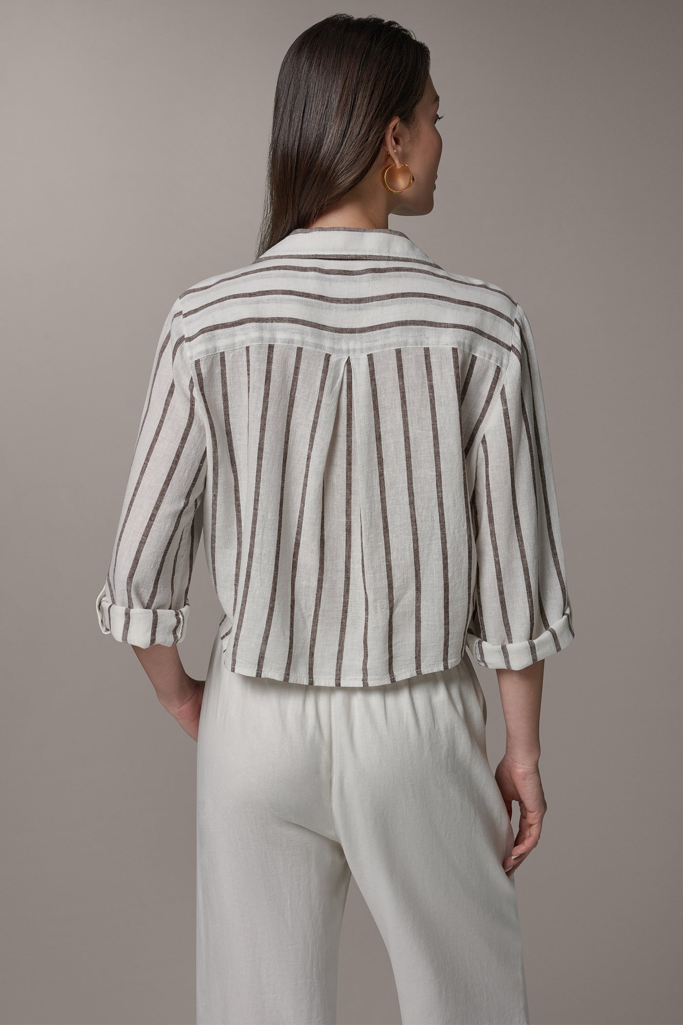 LONG SLEEVE TIE-FRONT BLOUSE | View 2 | Casual Collection