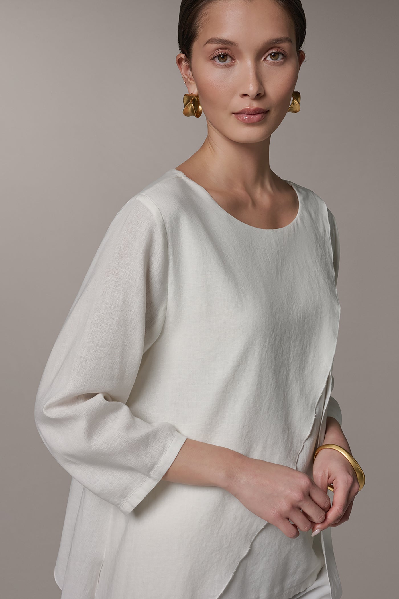 3/4 SLEEVE OVERLAY BLOUSE VIEW 5