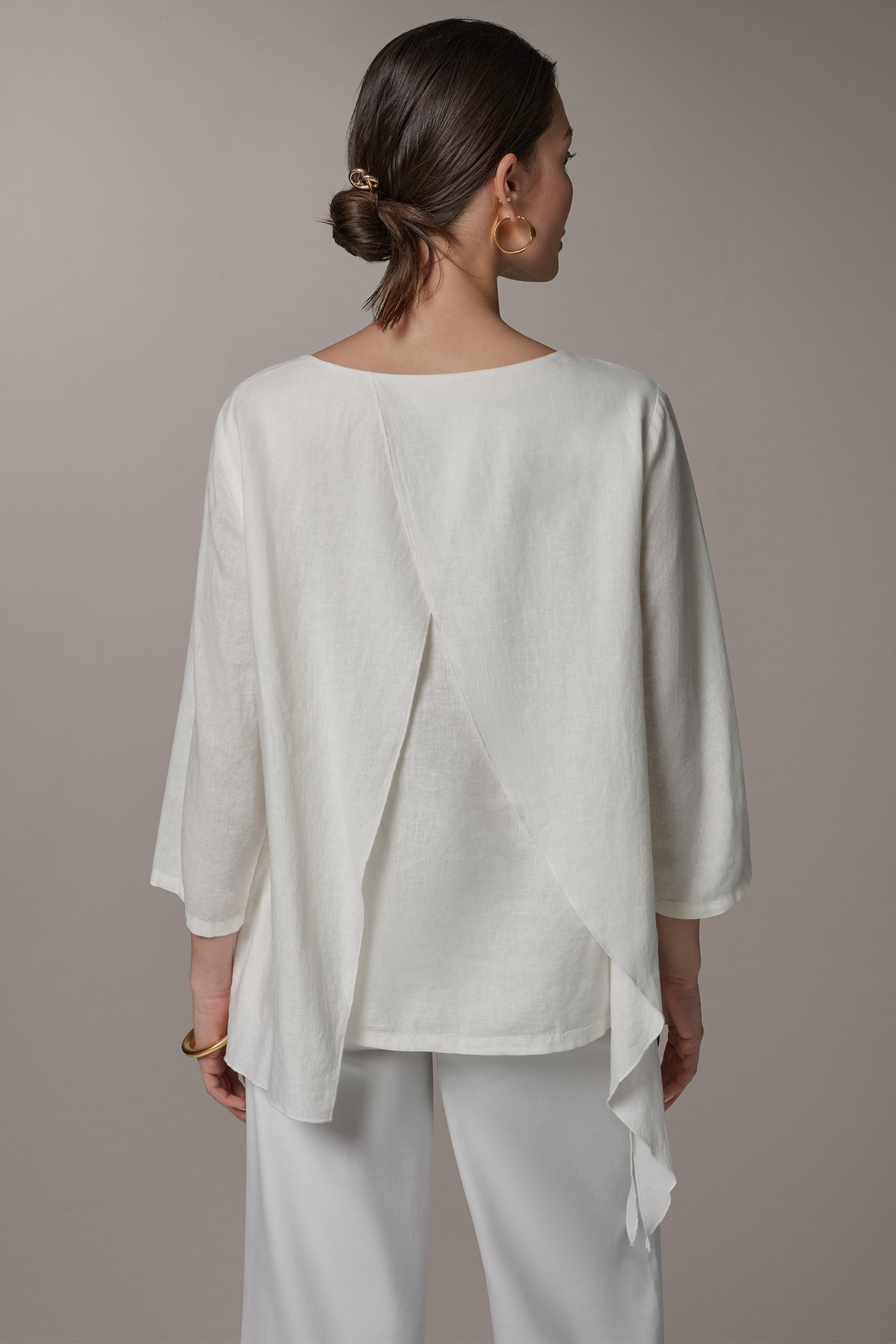 3/4 SLEEVE OVERLAY BLOUSE | View 2 | Products