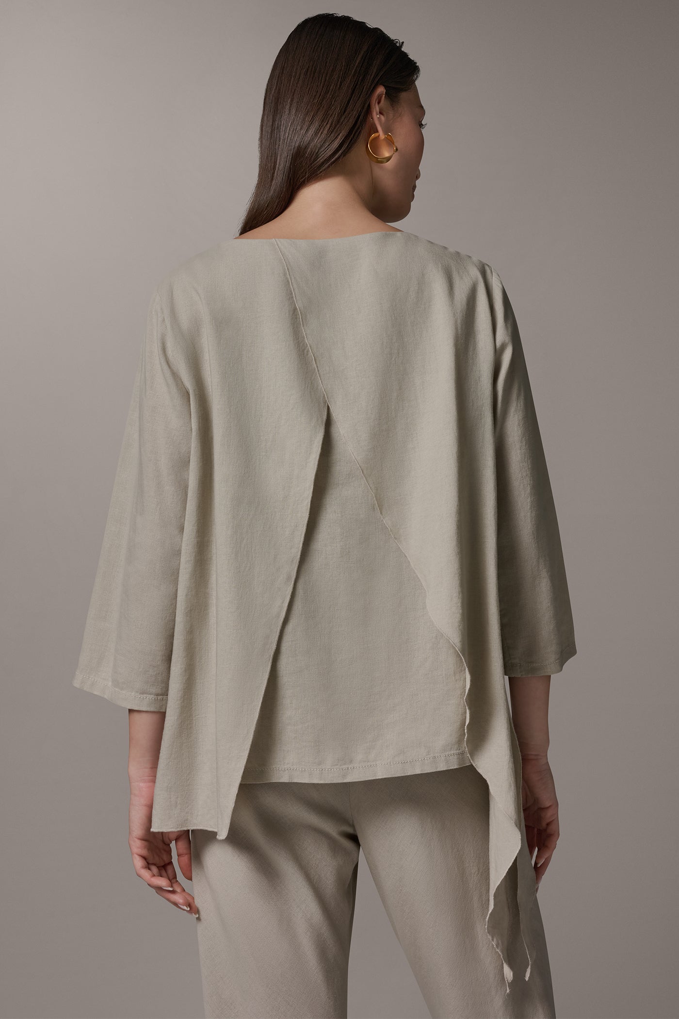 3/4 SLEEVE OVERLAY BLOUSE | View 2 | Products