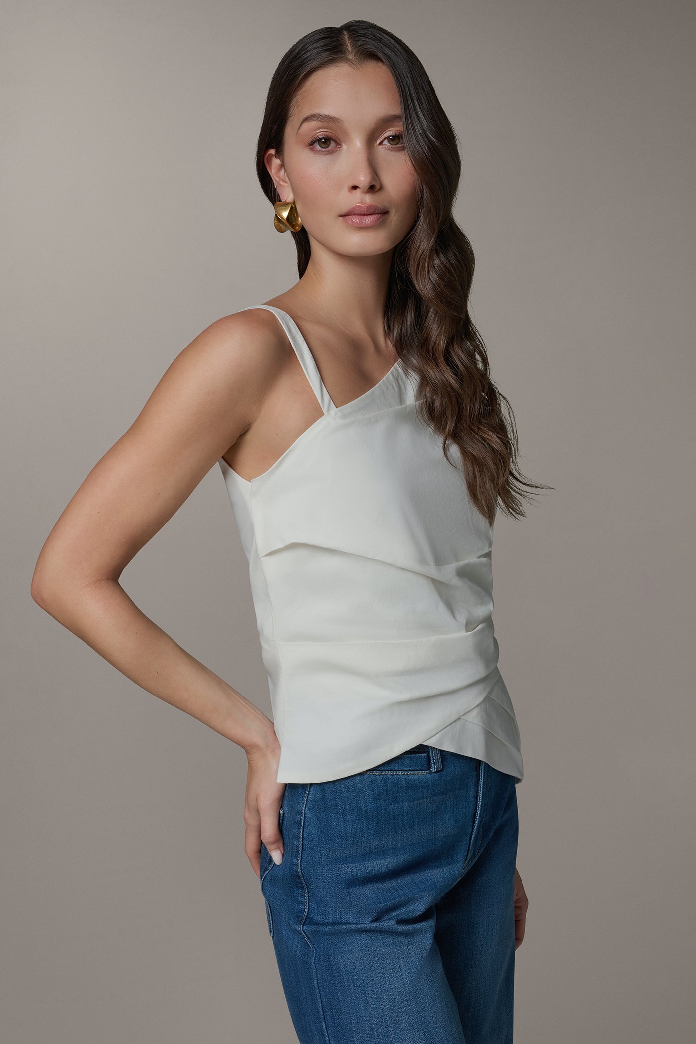SLEEVELESS ASYMMETRIC BLOUSE VIEW 4 | Summer Collection
