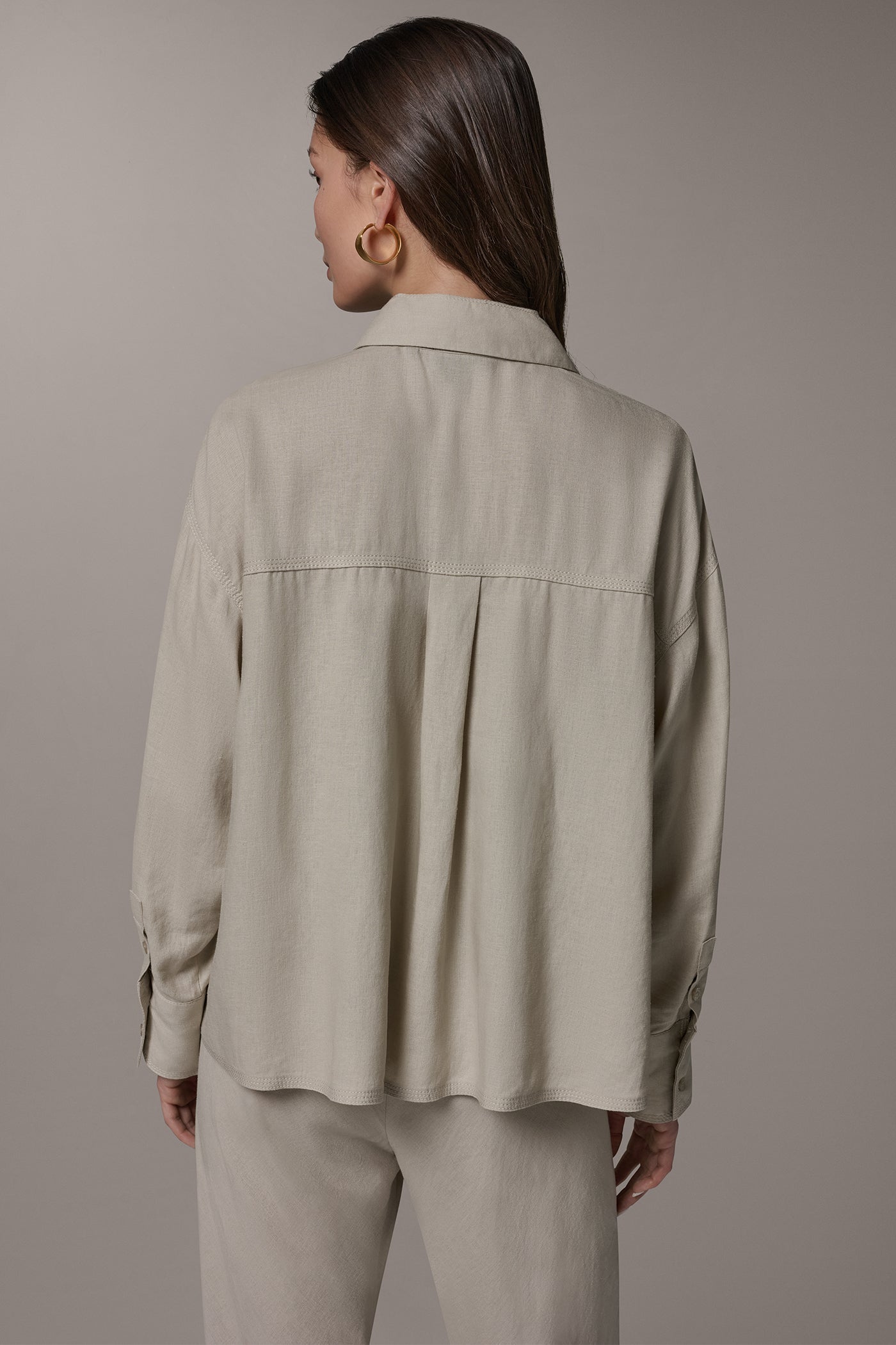 LONG SLEEVE HALF BUTTON BLOUSE VIEW 3 | New Arrivals