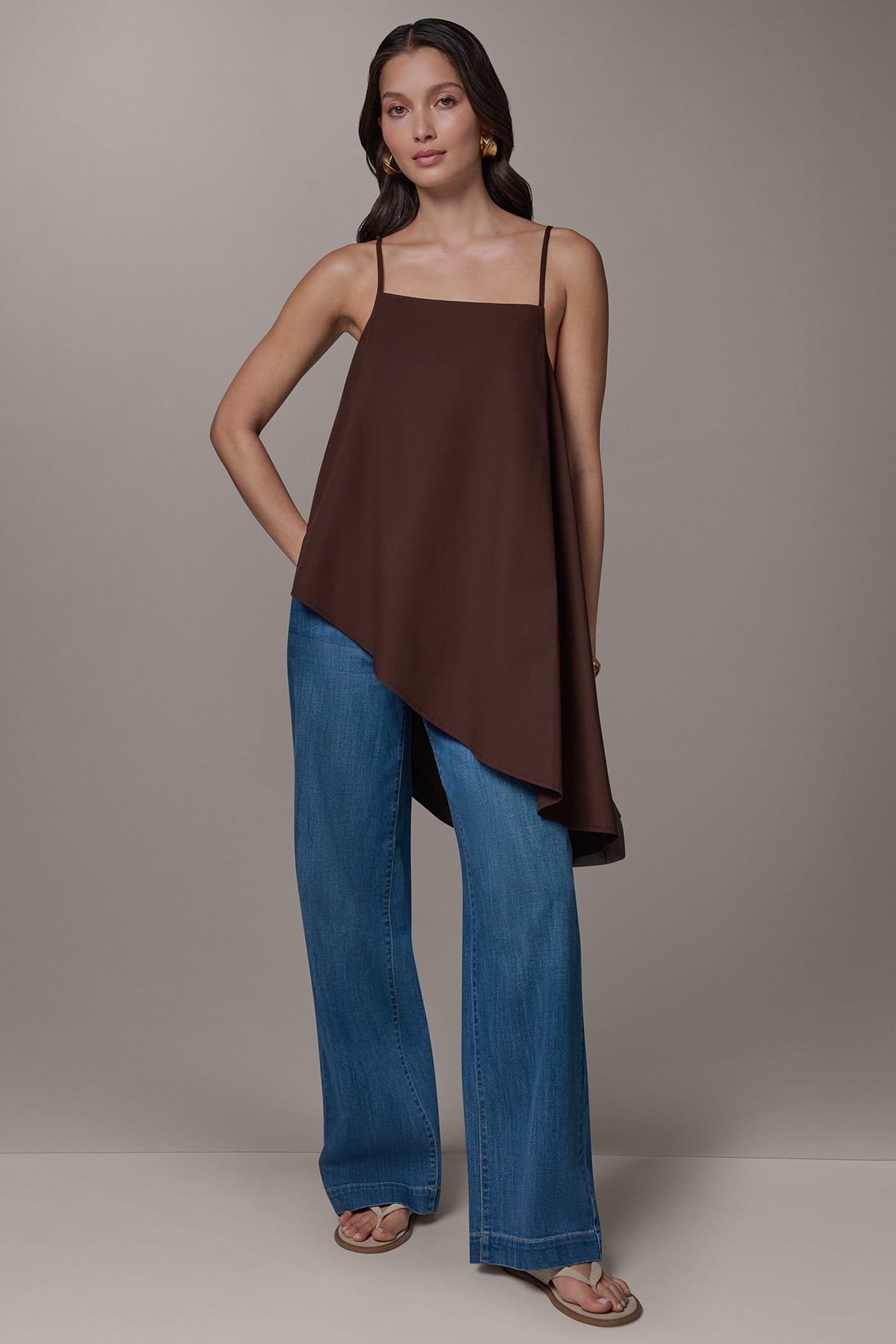 ASYMMETRICAL HEM TIE STRAP BLOUSE VIEW 7 | Clothing