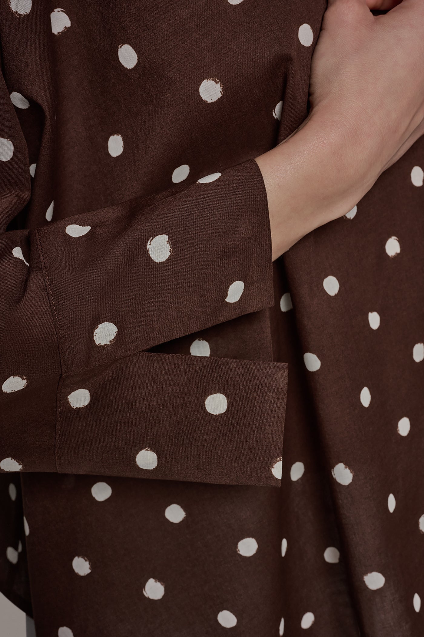 POLKA DOT LONG SLEEVE BLOUSE VIEW 5 | Donna Karan Weekend