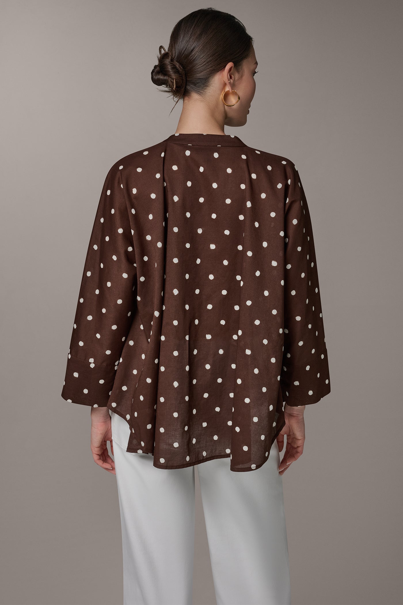 POLKA DOT LONG SLEEVE BLOUSE | View 2 | Casual Collection