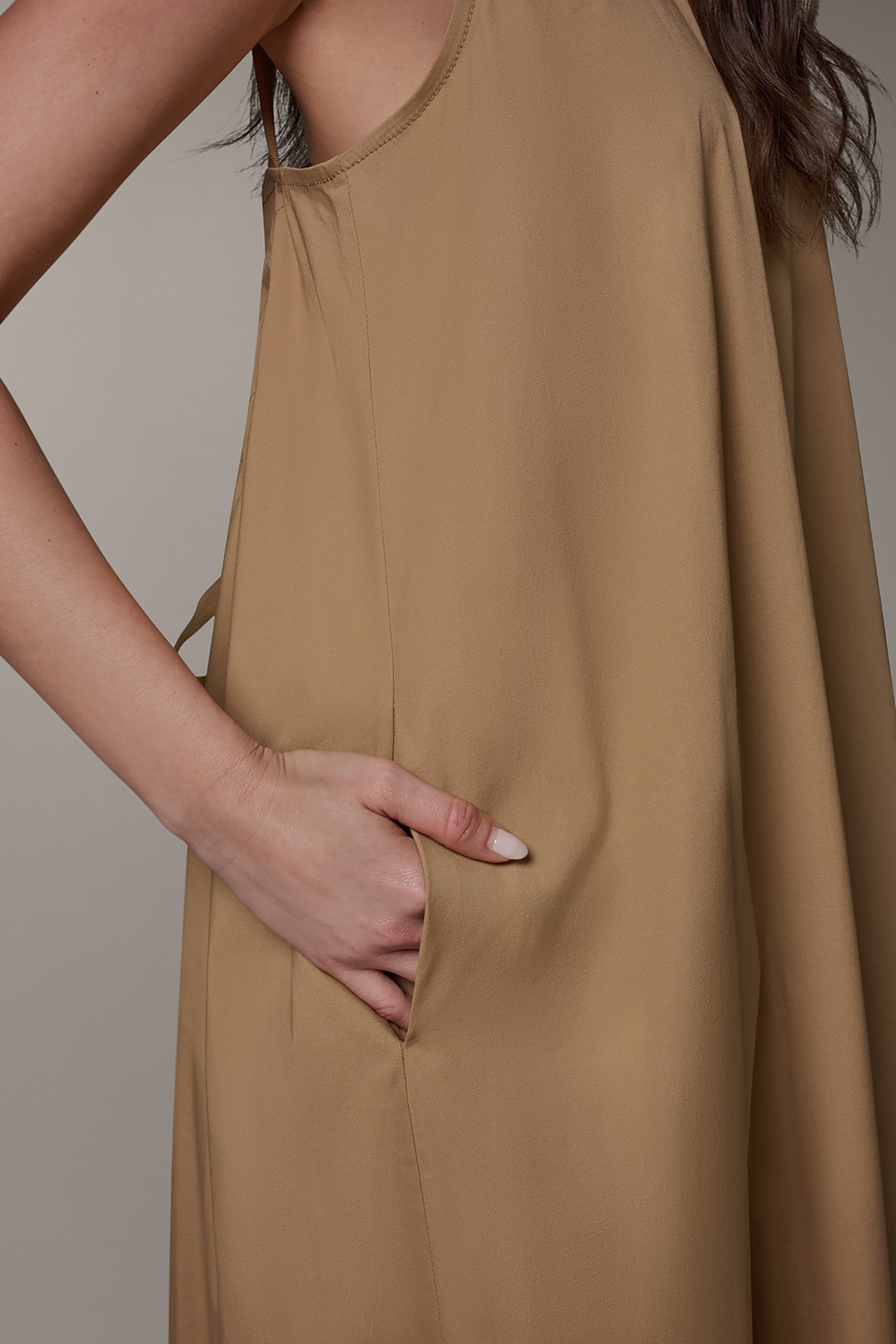 SLEEVELESS MAXI TRAPEZE DRESS VIEW 5 | Summer Collection