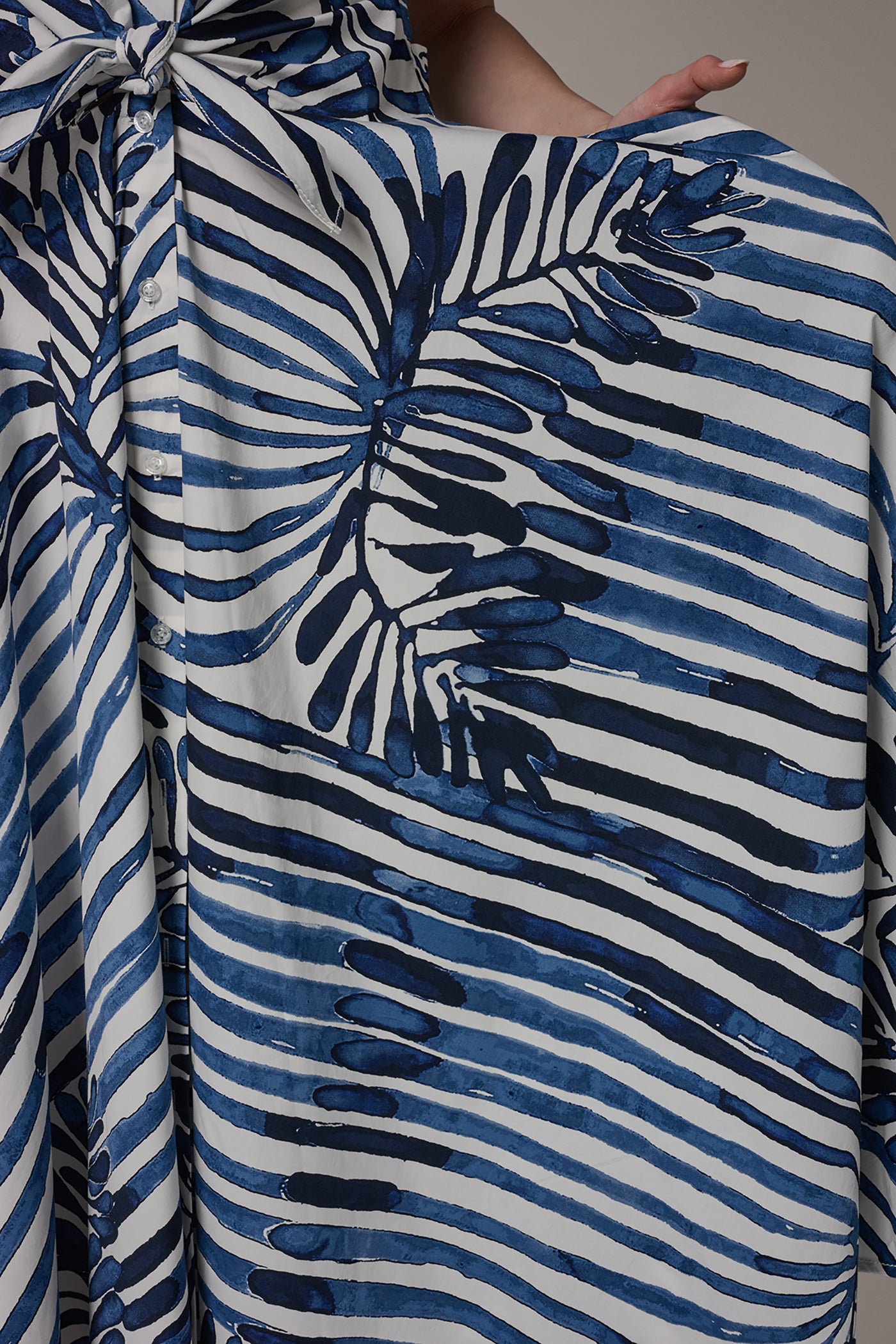 SHORT SLEEVE TIE FRONT MAXI SHIRT DRESS VIEW 8 | Select Dresses