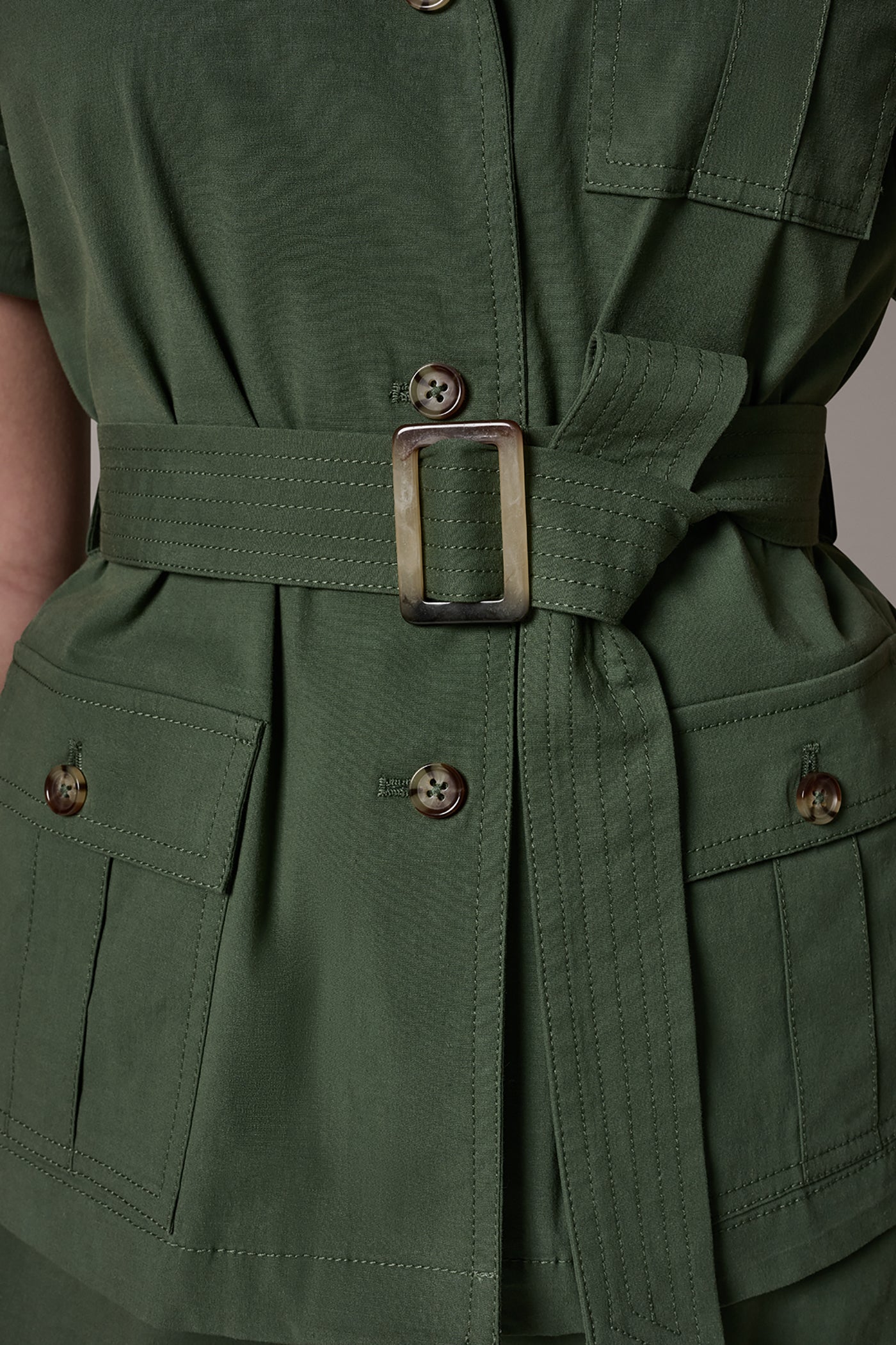 SHORT SLEEVE SAFARI JACKET VIEW 5 | Donna Karan Weekend Coats and Jackets