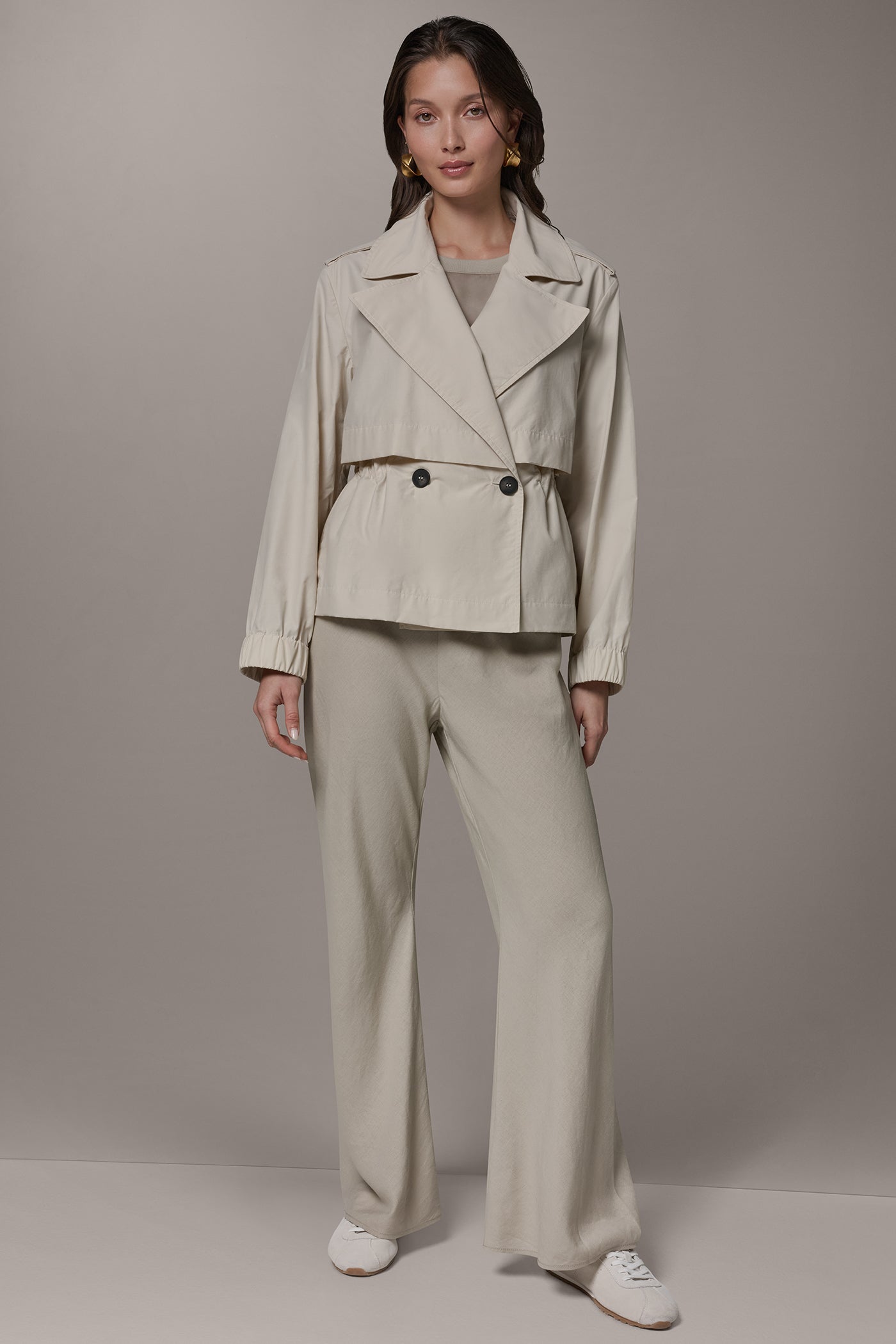 LONG SLEEVE DOUBLE BREASTED TRENCH JACKET VIEW 9 | Coats & Jackets