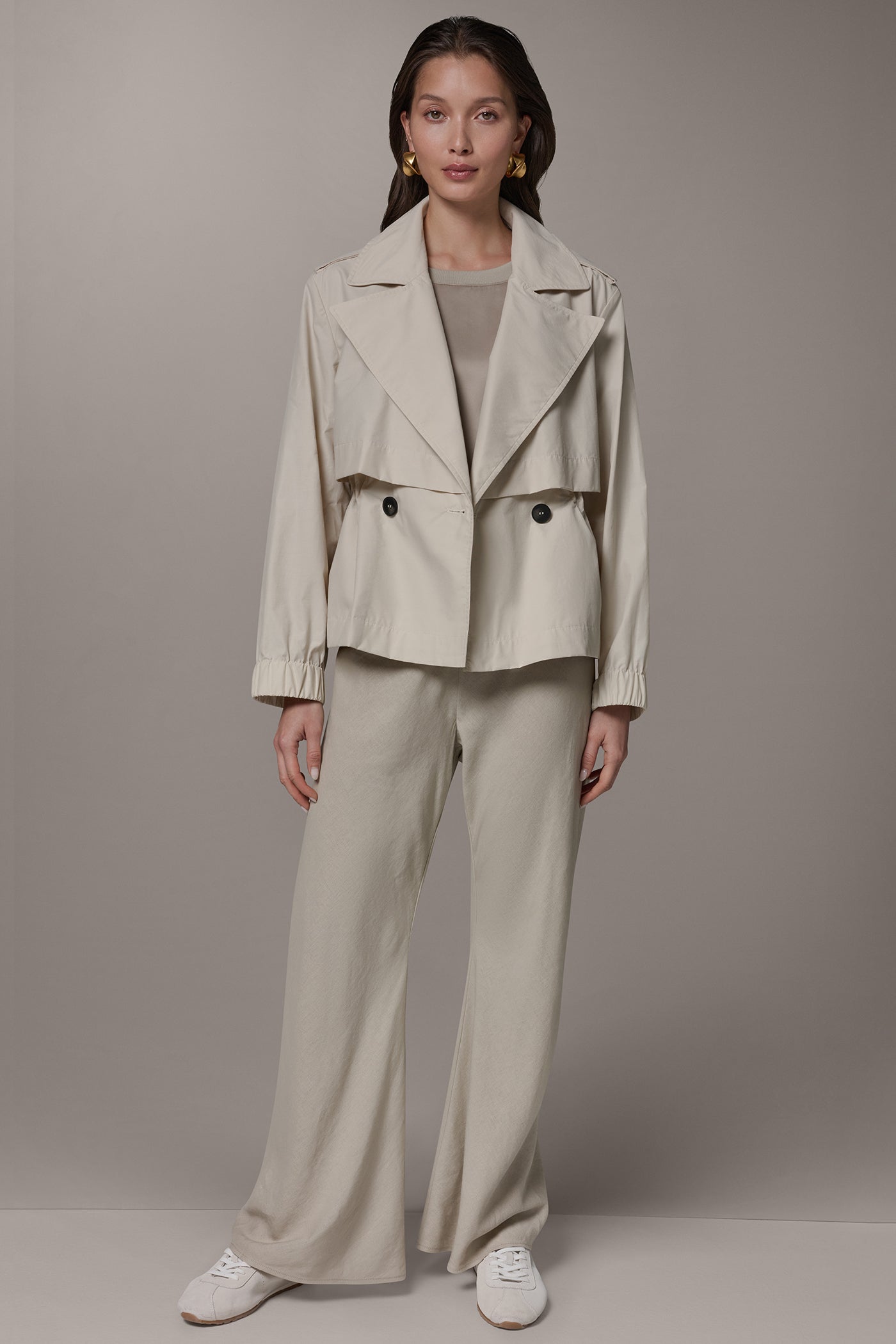 LONG SLEEVE DOUBLE BREASTED TRENCH JACKET VIEW 8 | Coats & Jackets