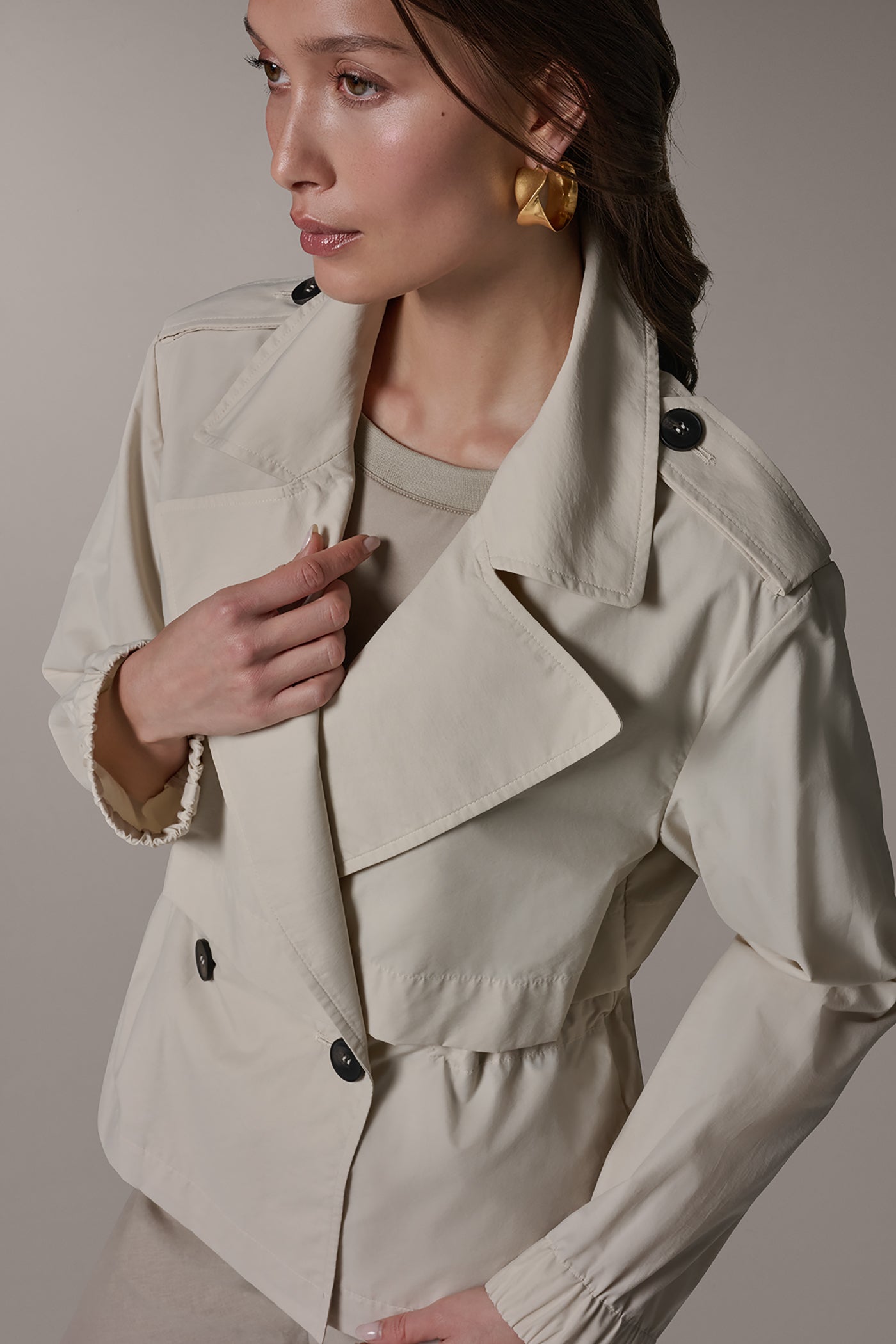 LONG SLEEVE DOUBLE BREASTED TRENCH JACKET VIEW 5 | Coats & Jackets