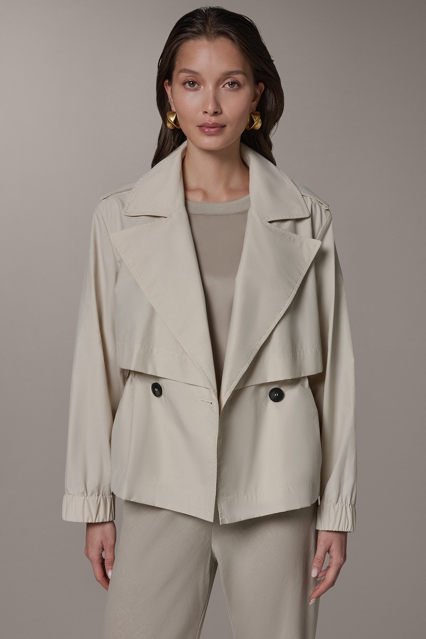 LONG SLEEVE DOUBLE BREASTED TRENCH JACKET VIEW 4 | Coats & Jackets