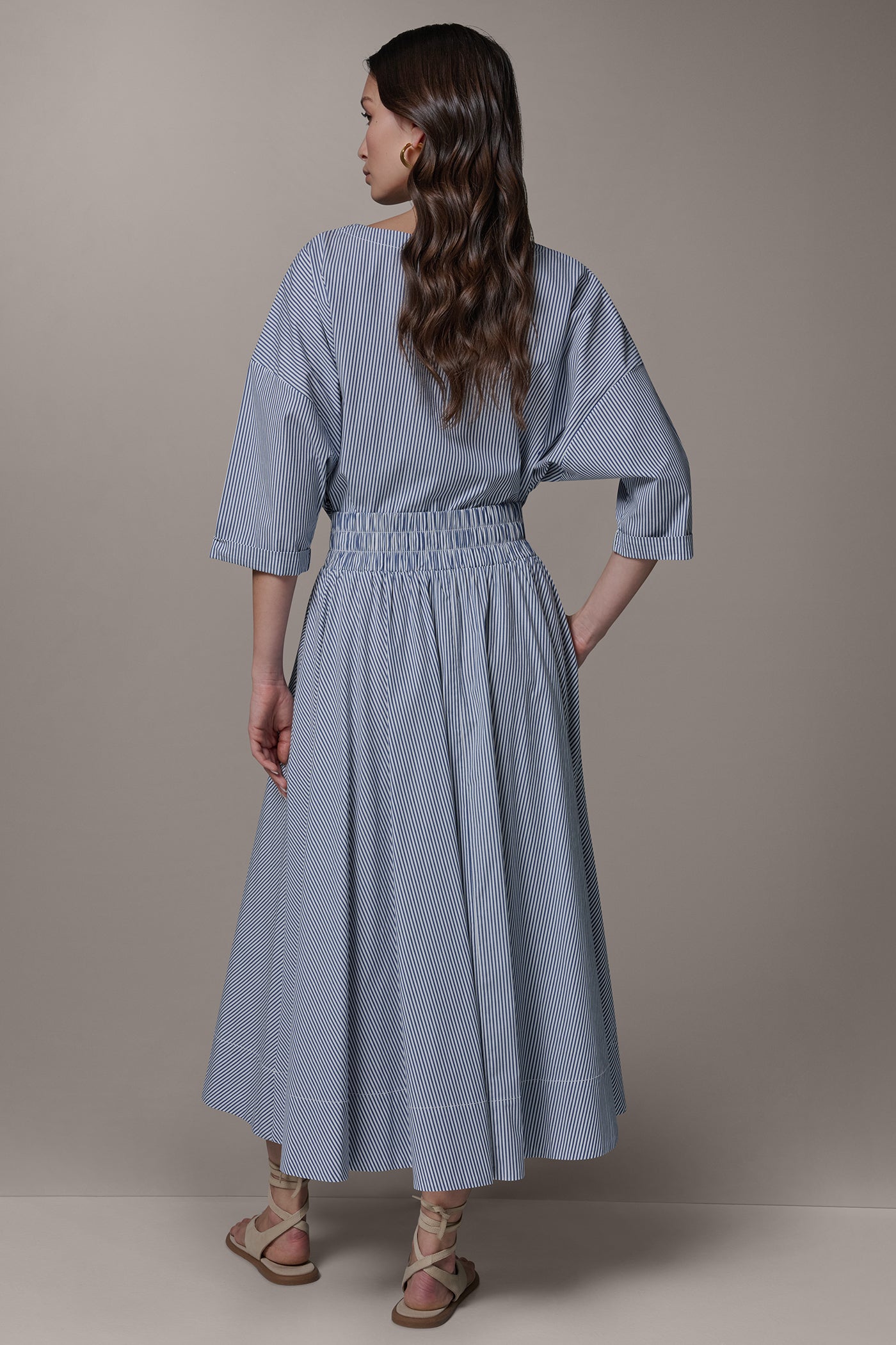 STRIPE MAXI A-LINE SKIRT VIEW 7 | Included in discounts