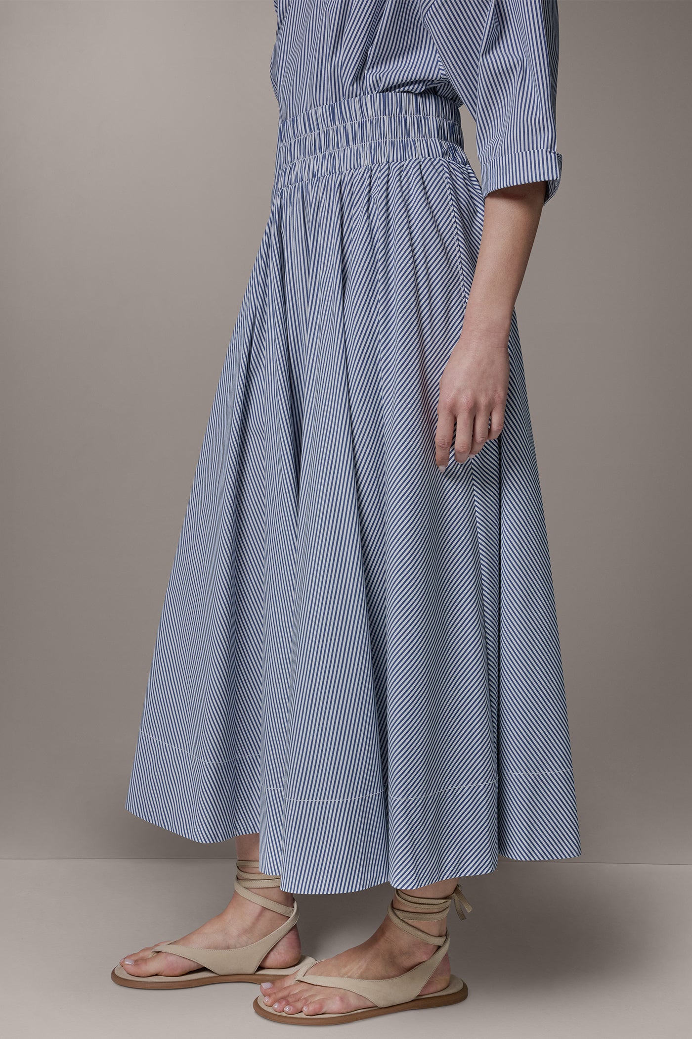 STRIPE MAXI A-LINE SKIRT VIEW 3 | Included in discounts