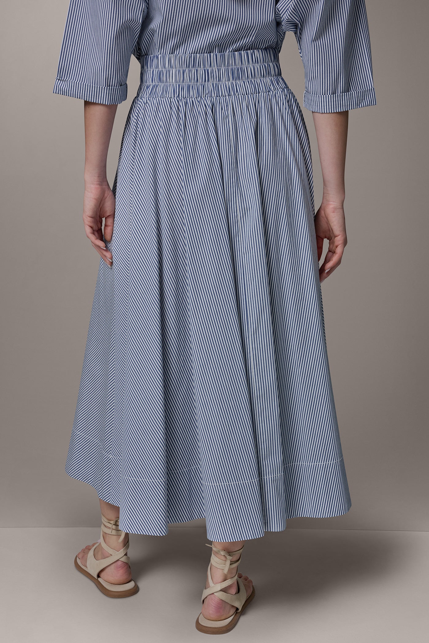 STRIPE MAXI A-LINE SKIRT (alternate view)