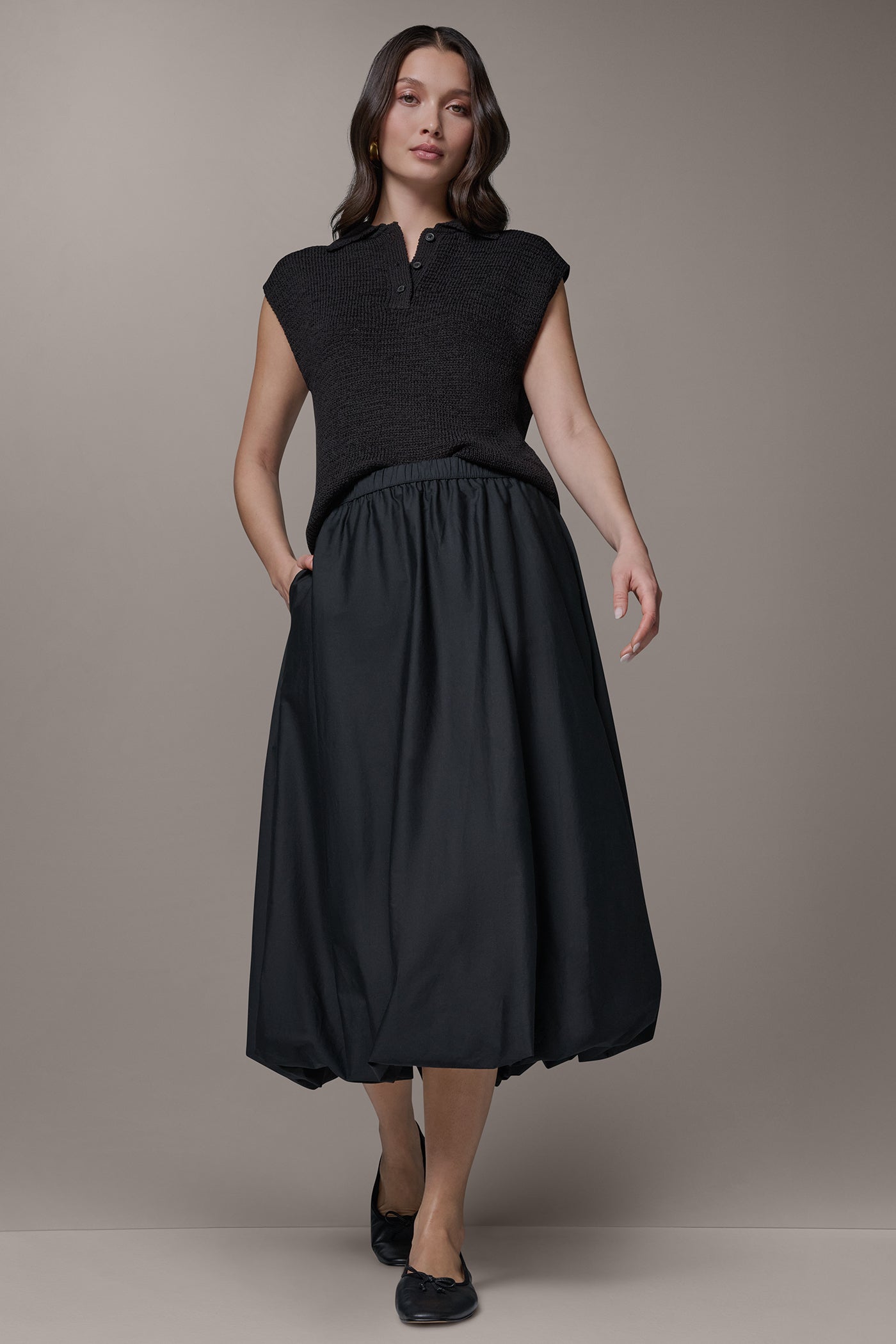 BUBBLE SKIRT VIEW 6 | Donna Karan Weekend
