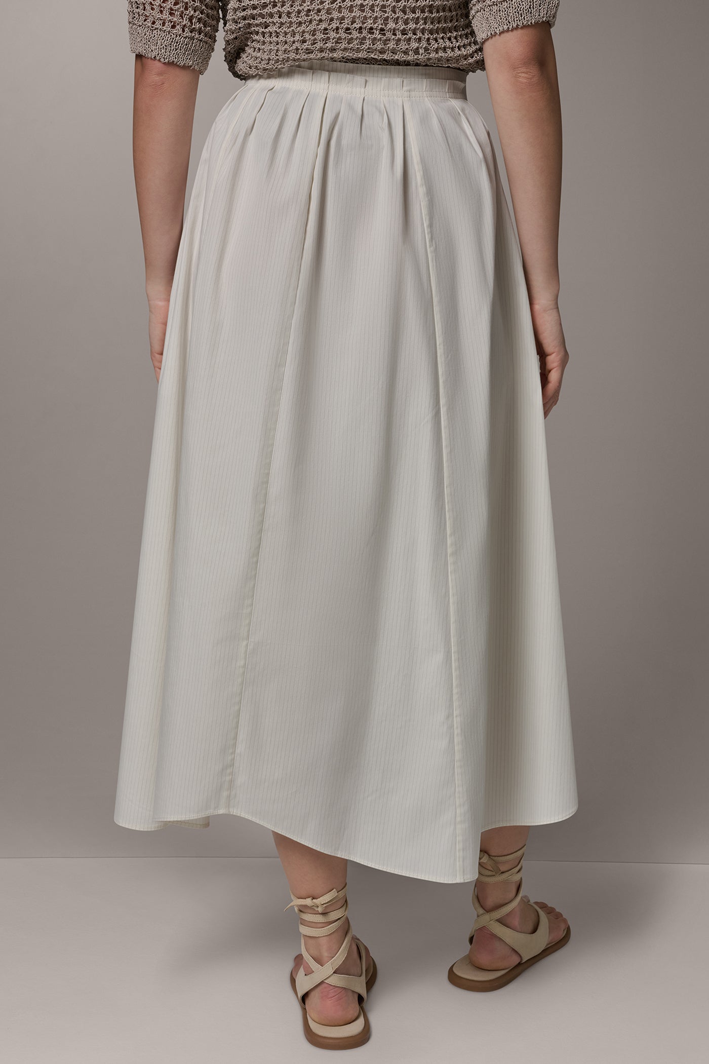 STRIPE PLEATED SKIRT | View 2 | Clothing