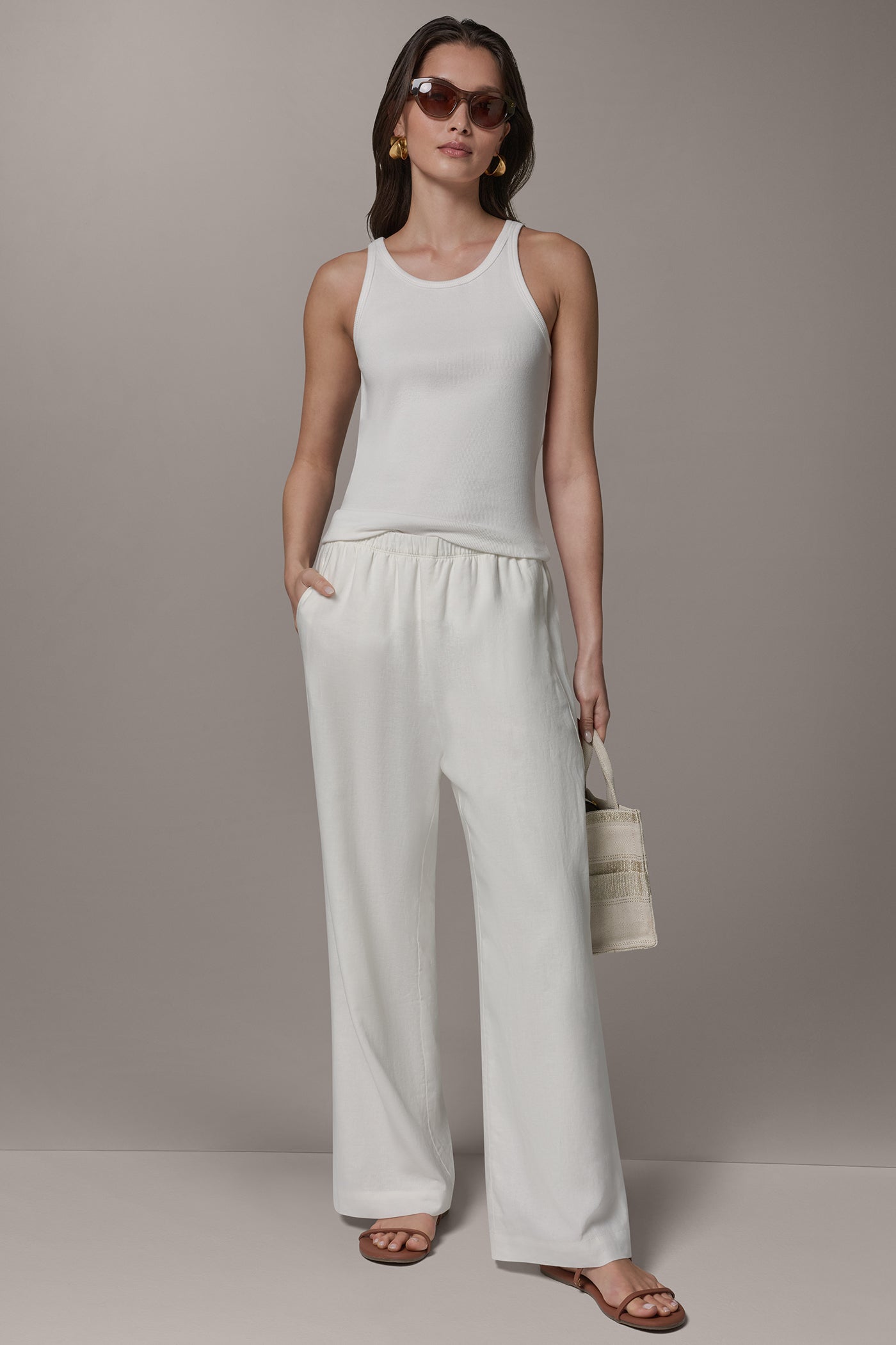MID-RISE STRAIGHT-LEG ANKLE PANT VIEW 6 | Donna Karan Weekend Pants & Skirts