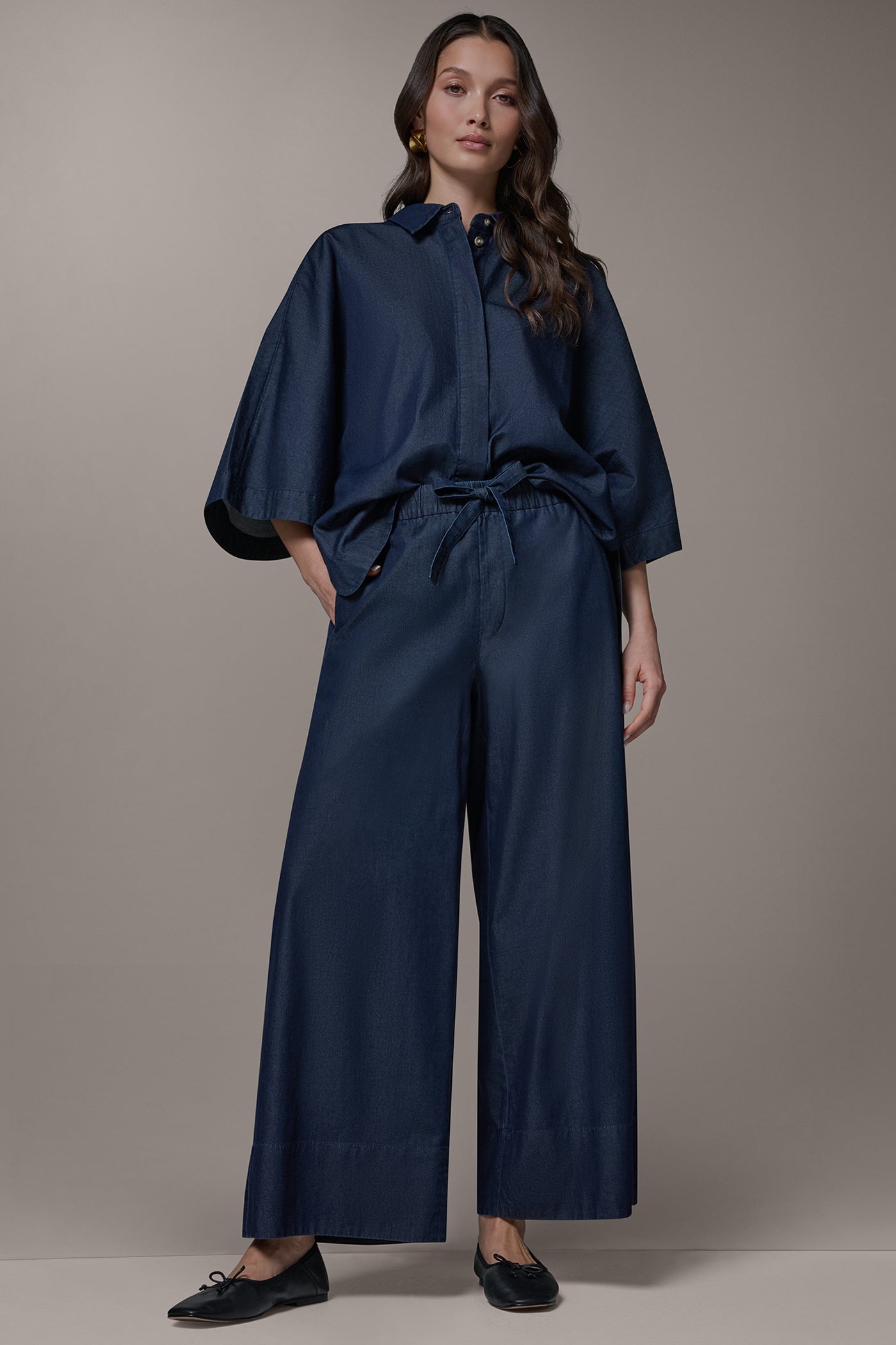 HIGH-RISE RELAXED PULL-ON PANT VIEW 7 | Pants