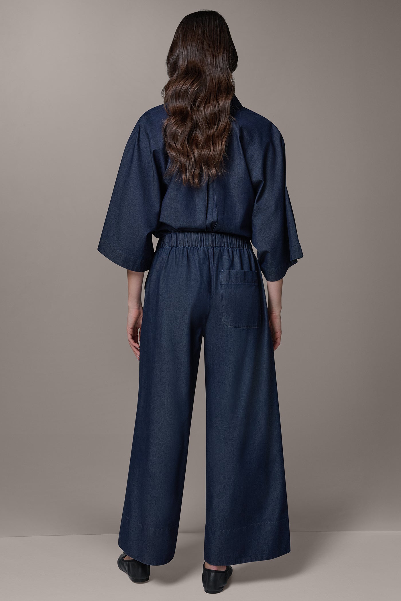 HIGH-RISE RELAXED PULL-ON PANT VIEW 8 | Pants