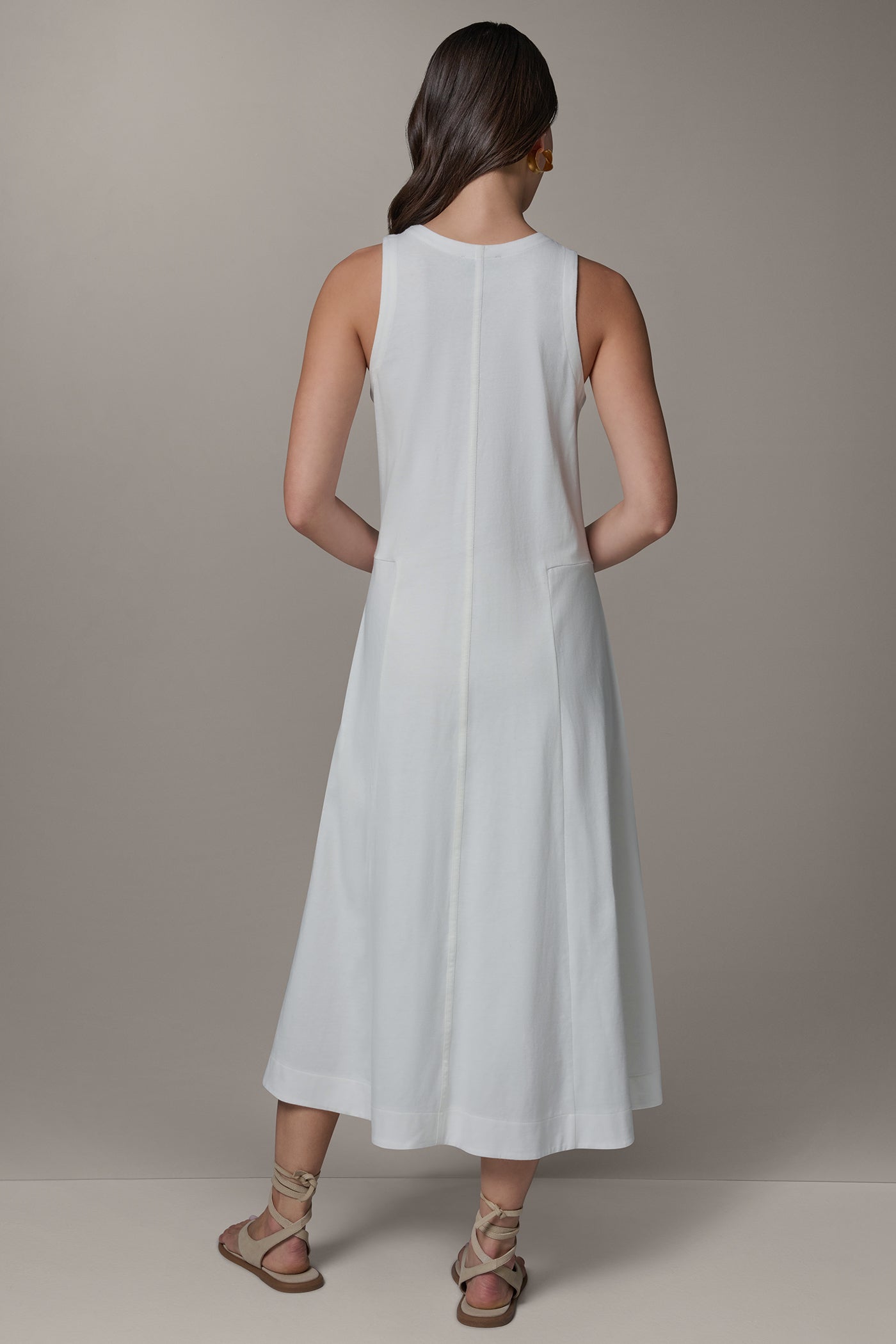 SLEEVELESS MIDI TRAPEZE DRESS | View 2 | Casual Collection