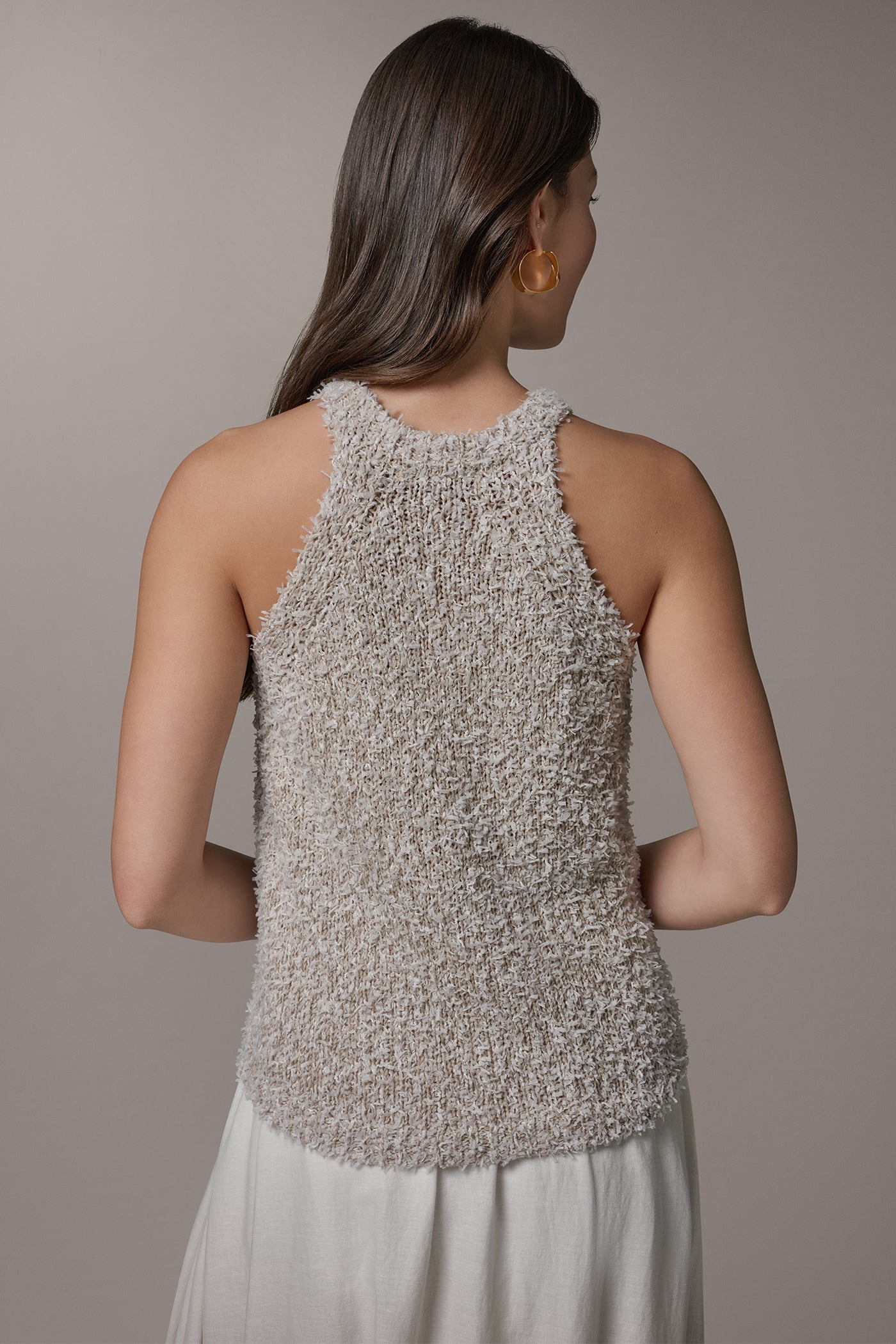 SLEEVELESS HALTER SWEATER TANK | View 2 | Casual Collection