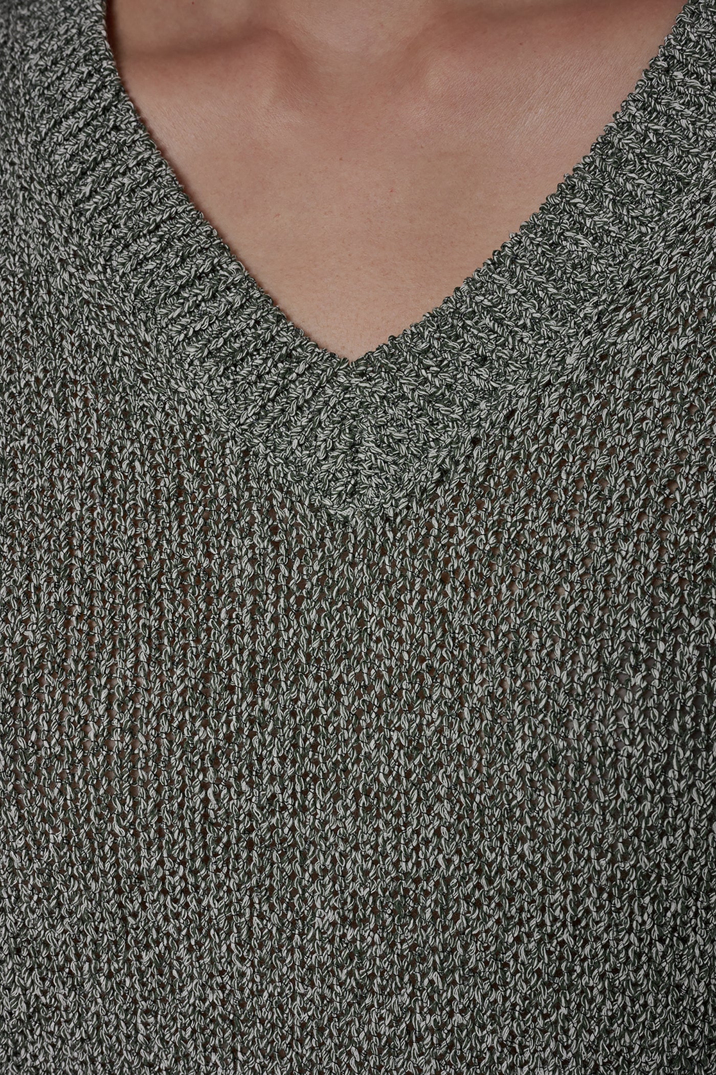 SHORT SLEEVE MÉLANGE EASY SWEATER VIEW 5 | Donna Karan Weekend Tops