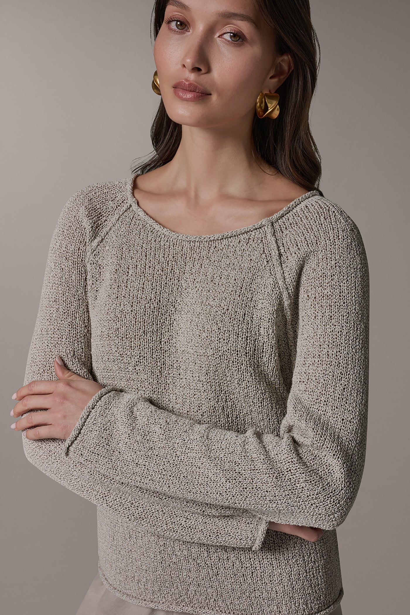 LONG SLEEVE EASY SWEATER (alternate view)