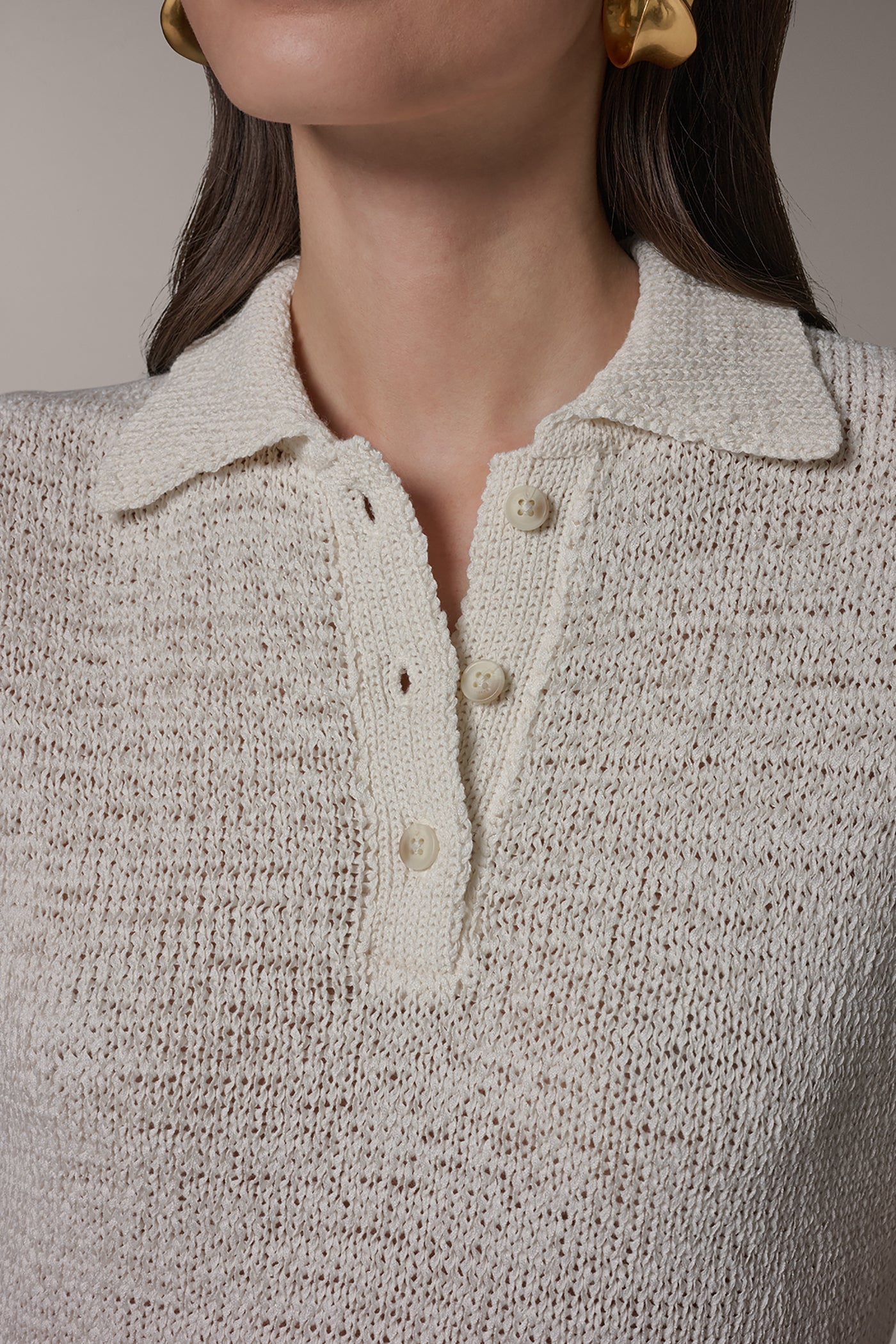 SLEEVELESS POLO SWEATER VIEW 5 | Clothing