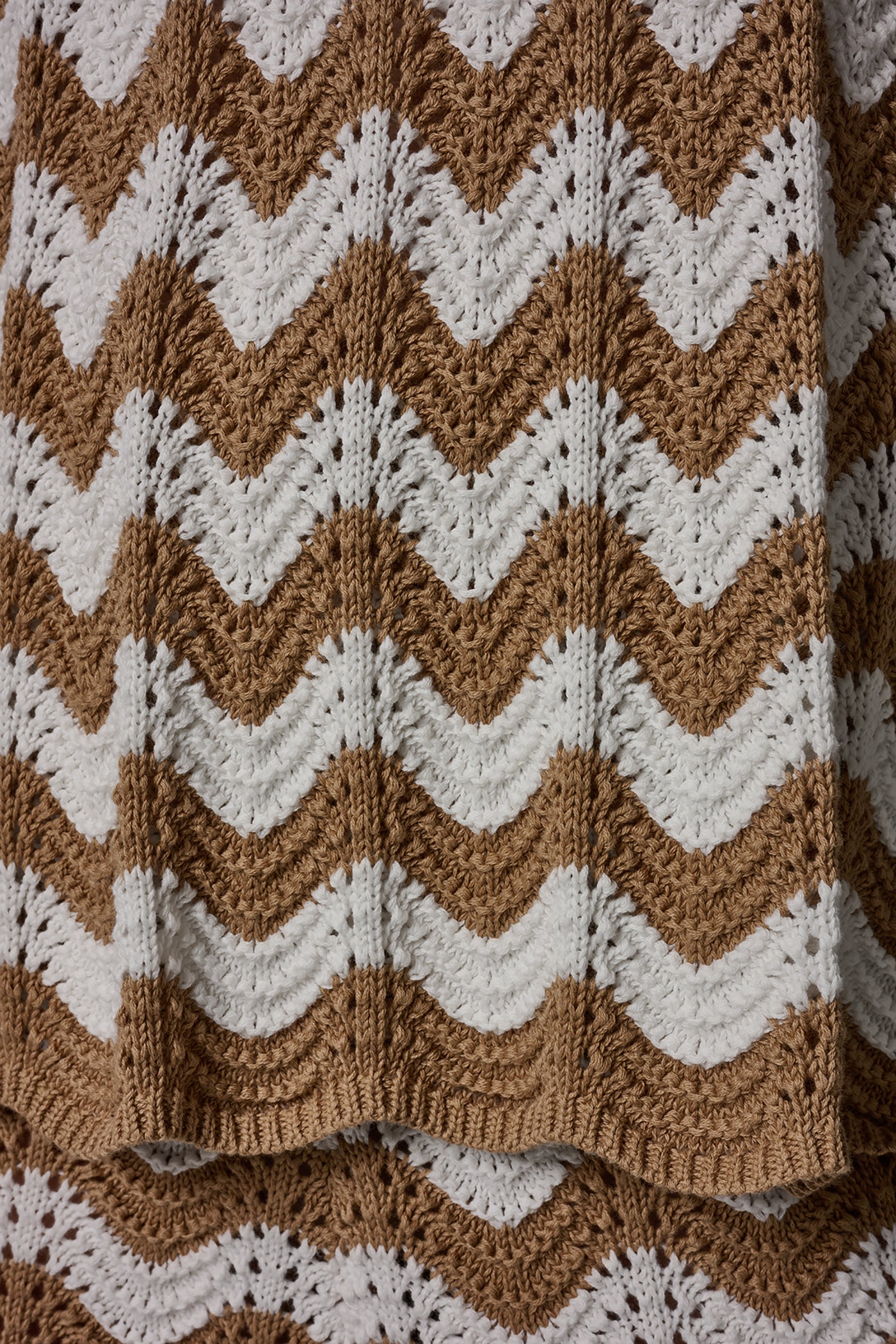 SCALLOP STRIPE POINTELLE SWEATER VIEW 6 | Donna Karan Weekend Tops