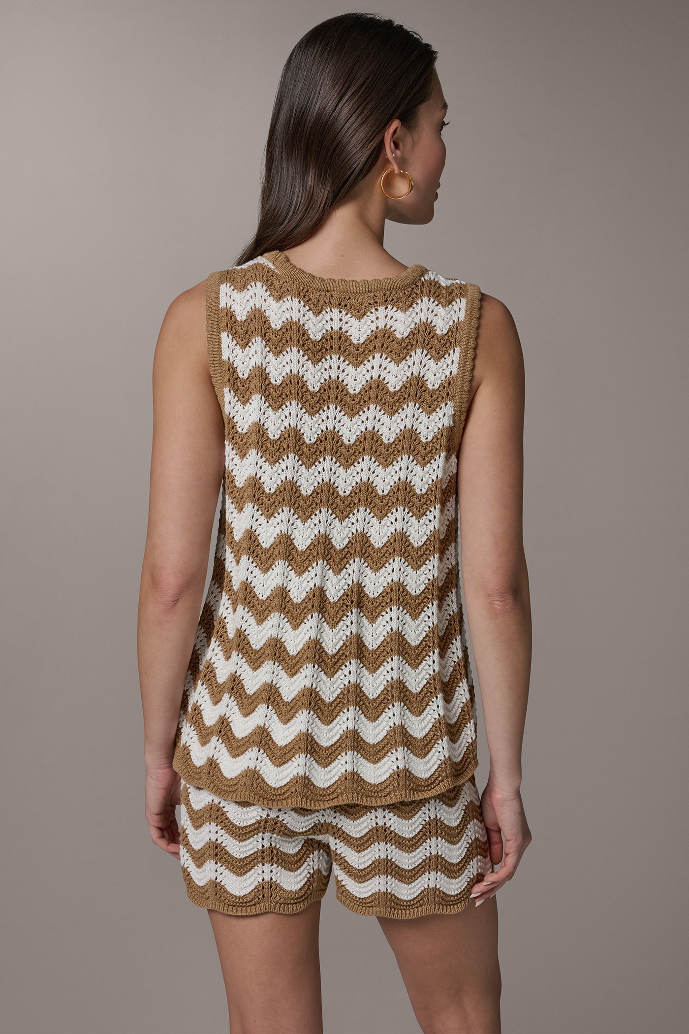 SCALLOP STRIPE POINTELLE SWEATER | View 2 | New clothing