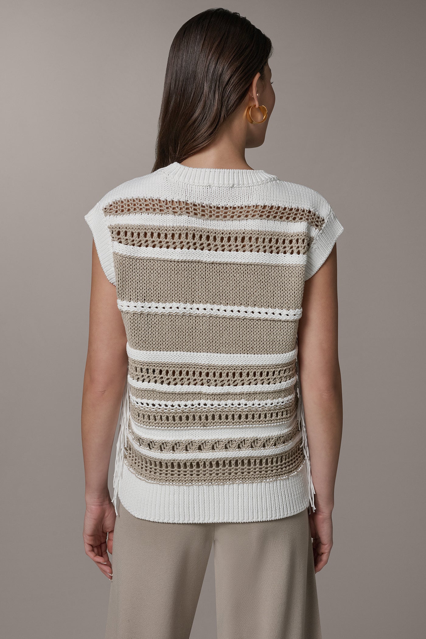 SLEEVELESS CREW NECK SWEATER | View 2 | New clothing